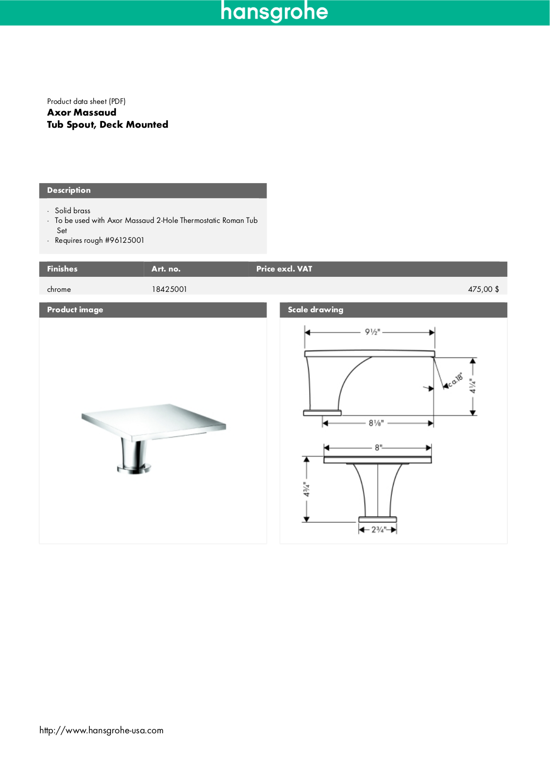 Factory Direct Hardware 18425001 User Manual