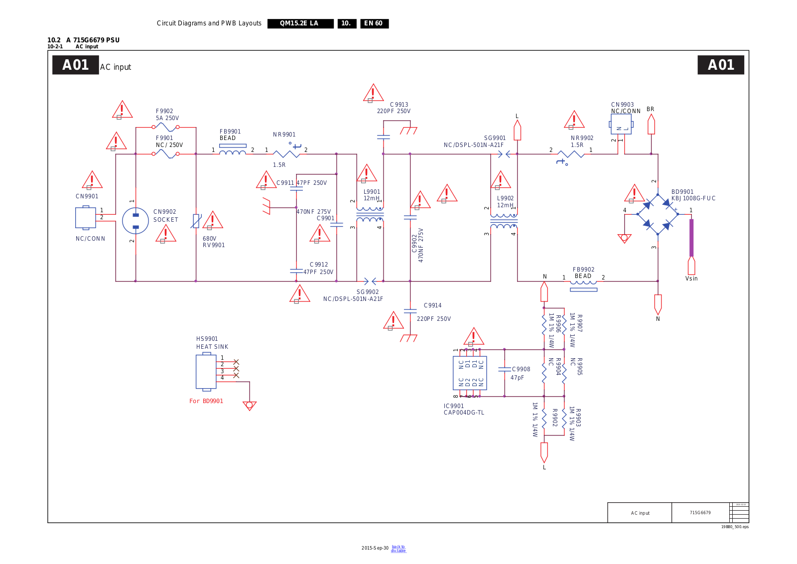 Philips 715G6679 PSU Schematic