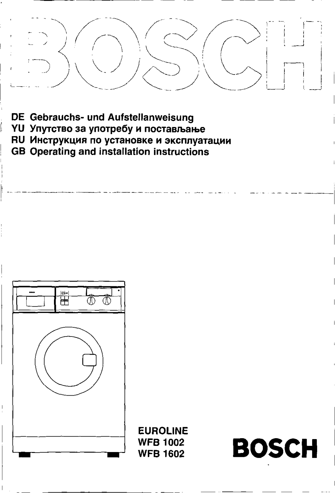 Bosch WFB 1602 User Manual