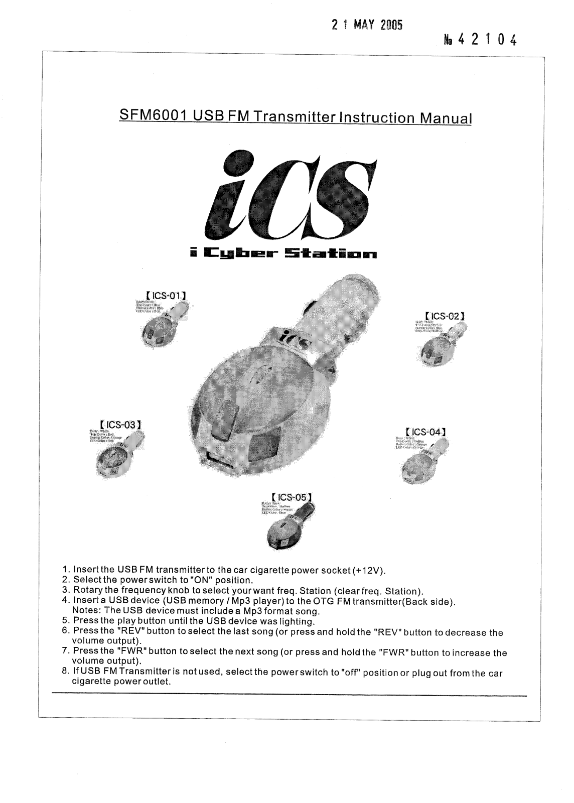 Sounding Audio 6001 Users Manual