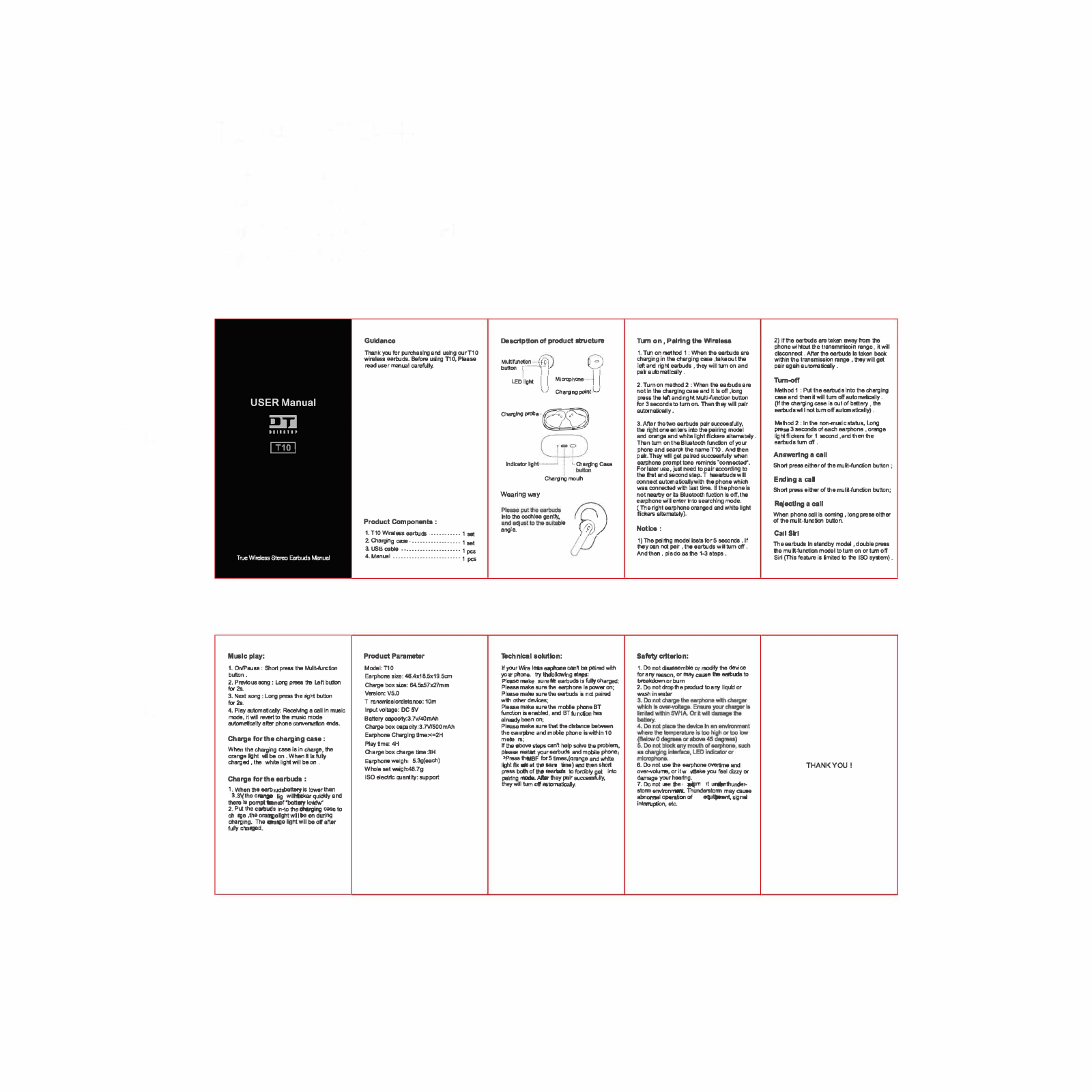 Duntuo Electronics T10 User Manual