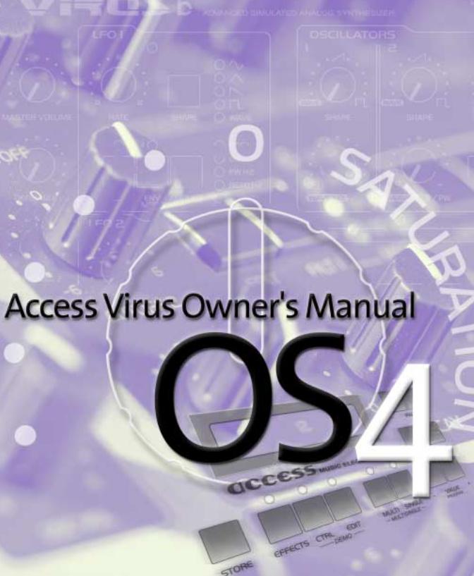 Access Virus B, Virus A User Manual