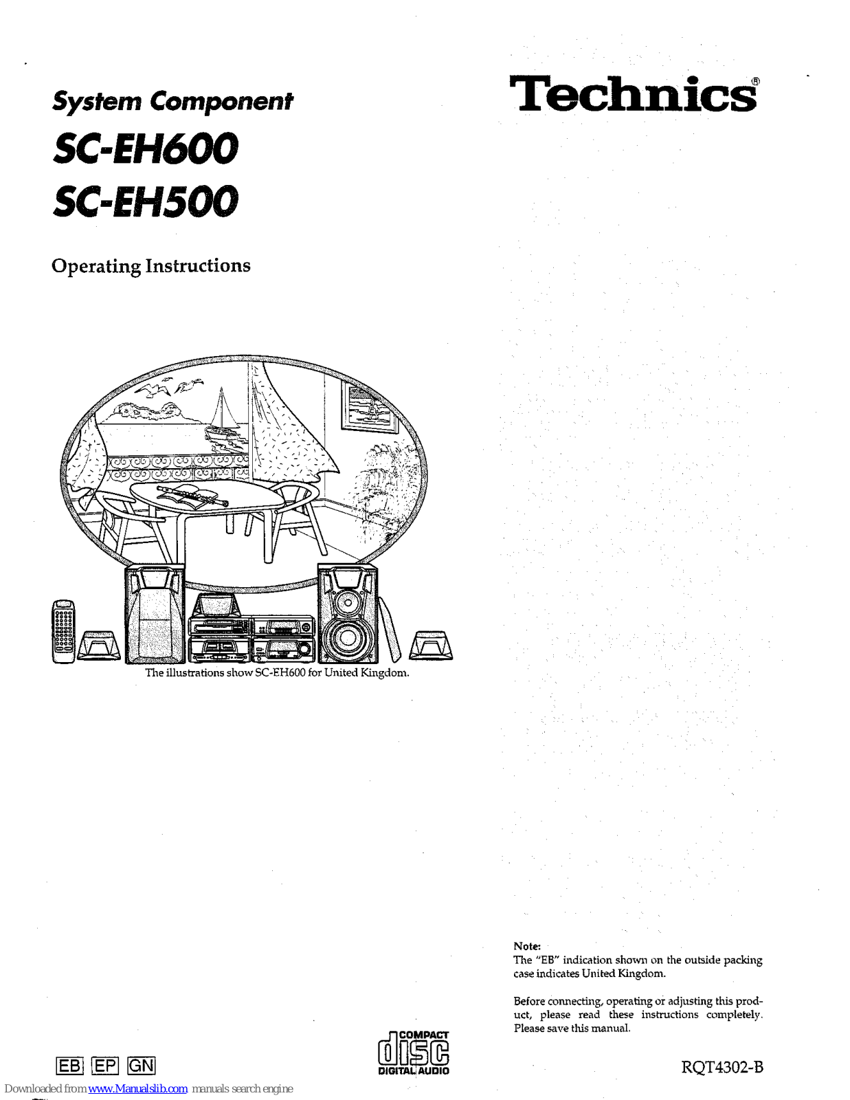 TECHNICS SH-EH500 User Manual