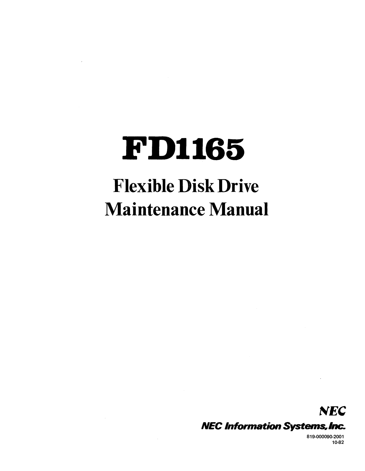 NEC FD1165 Maintance Manual - ManualMachine.com