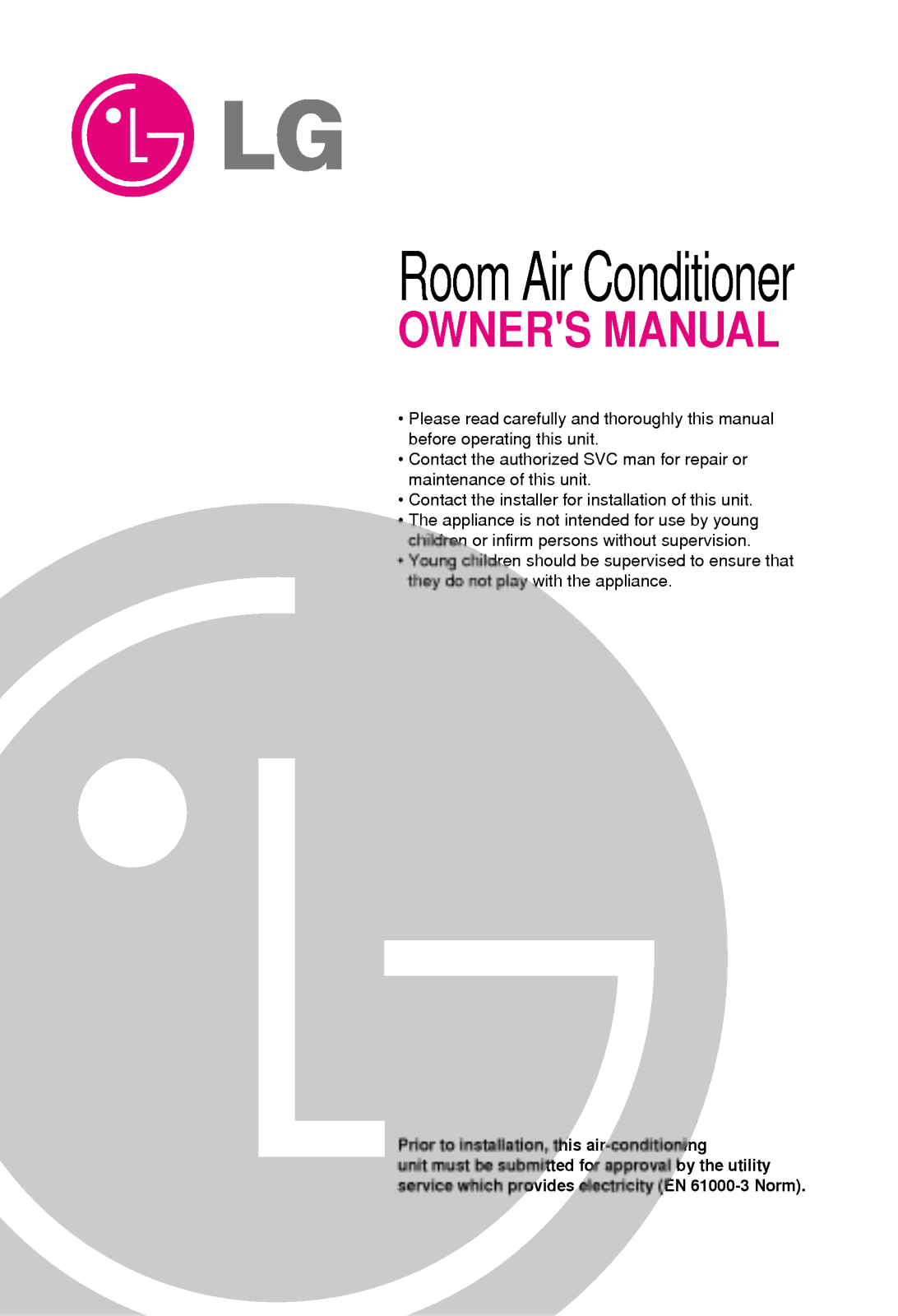 LG LSUT246QEG Owner’s Manual