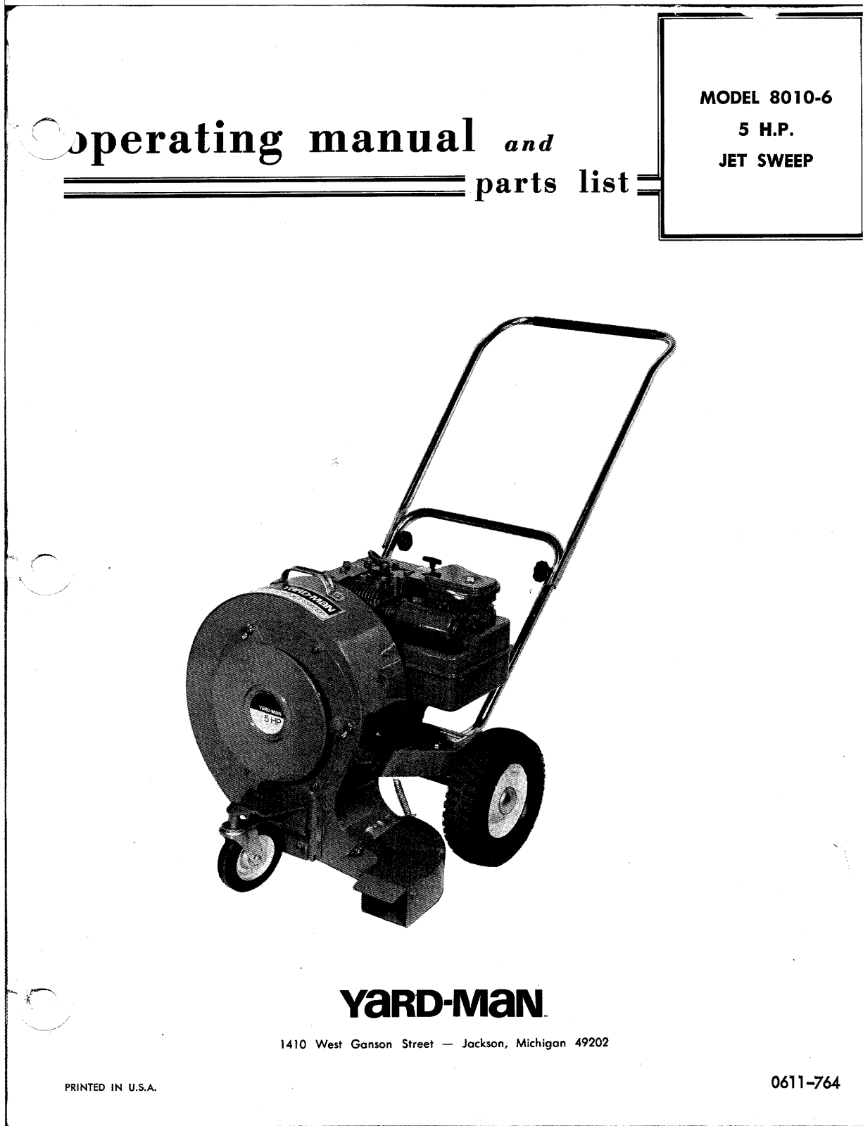 Mtd 8010-6 owners Manual