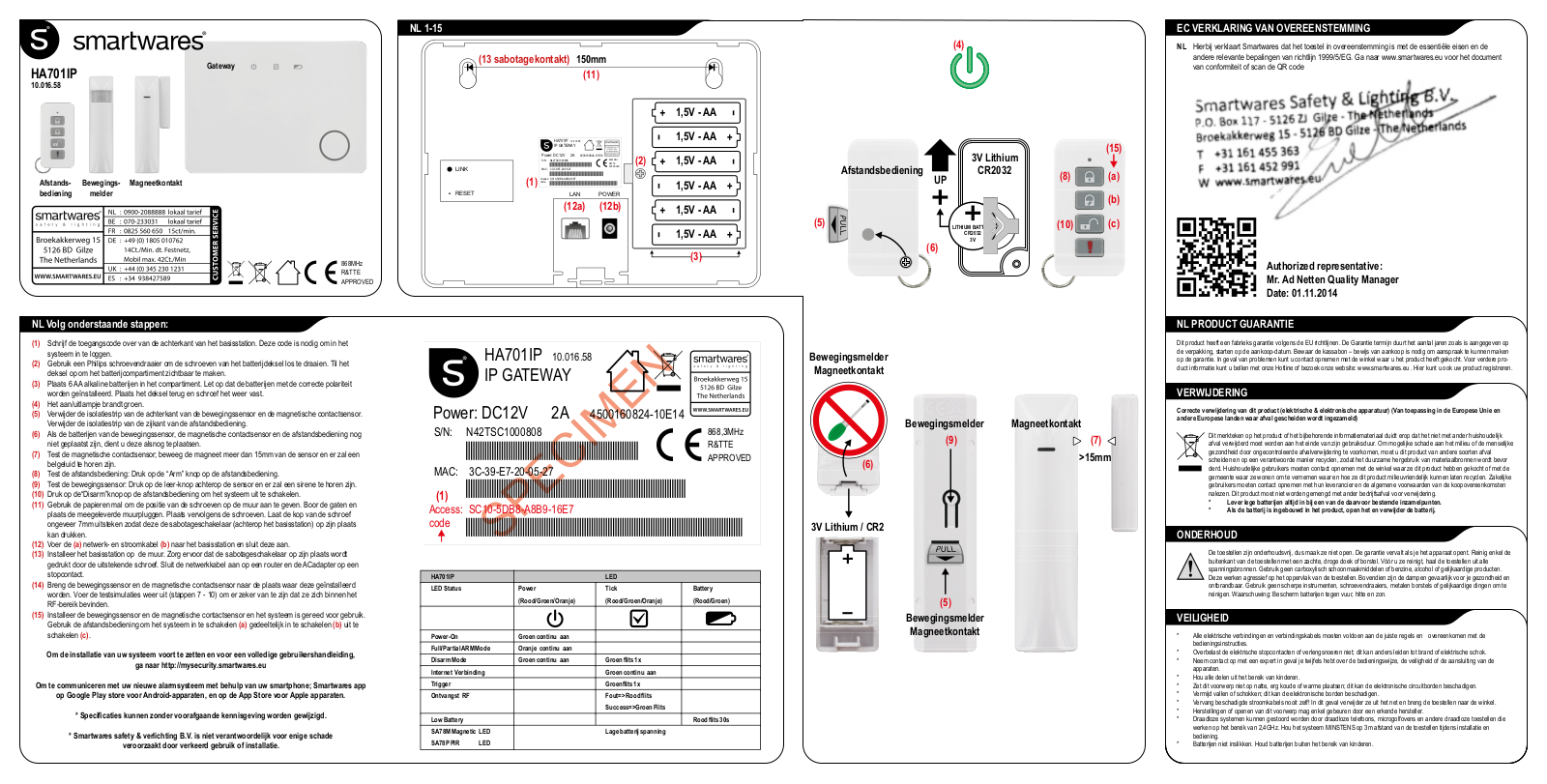 Smartwares HA701IP User Manual