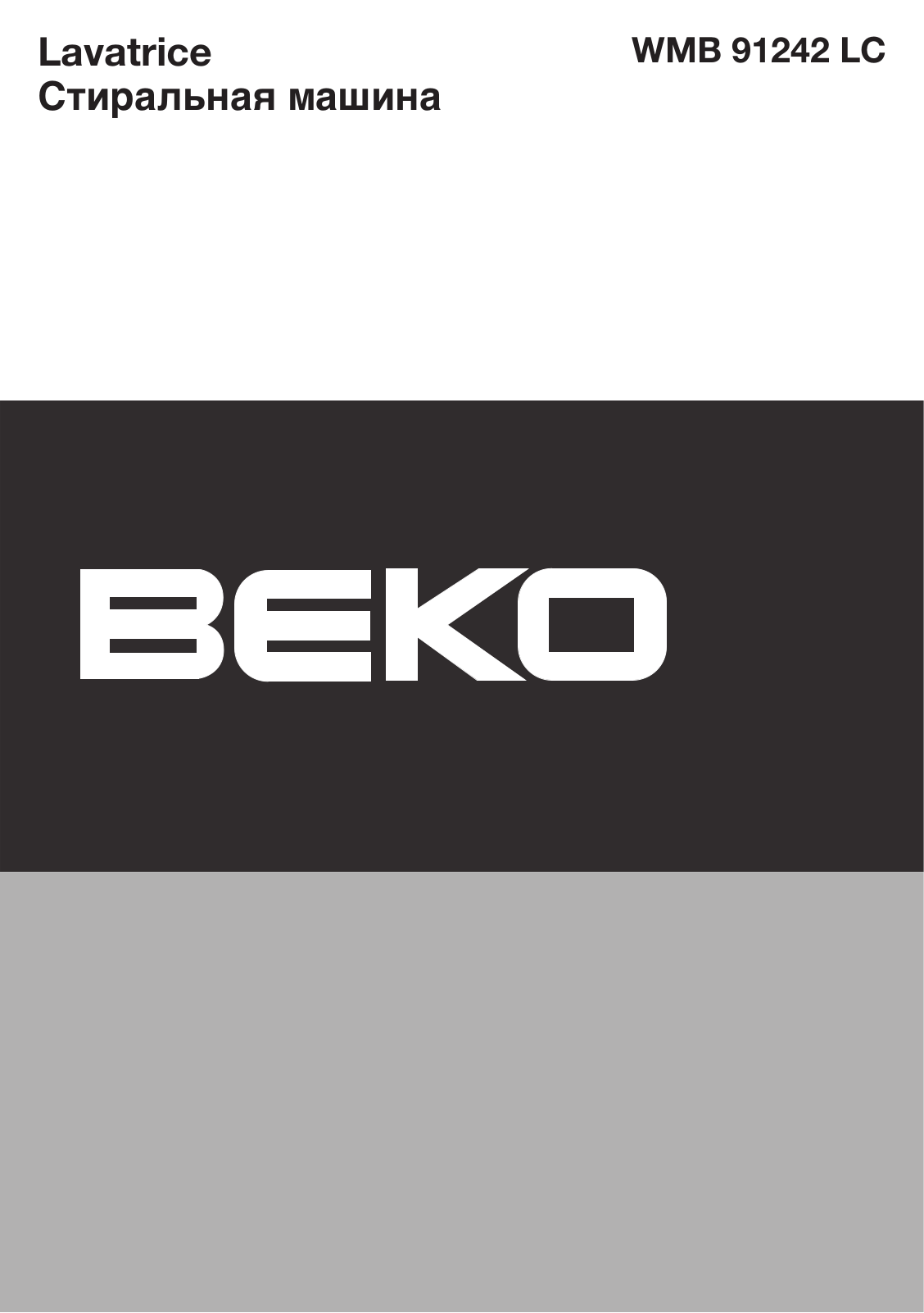 Beko WMB 91242 LC User Manual