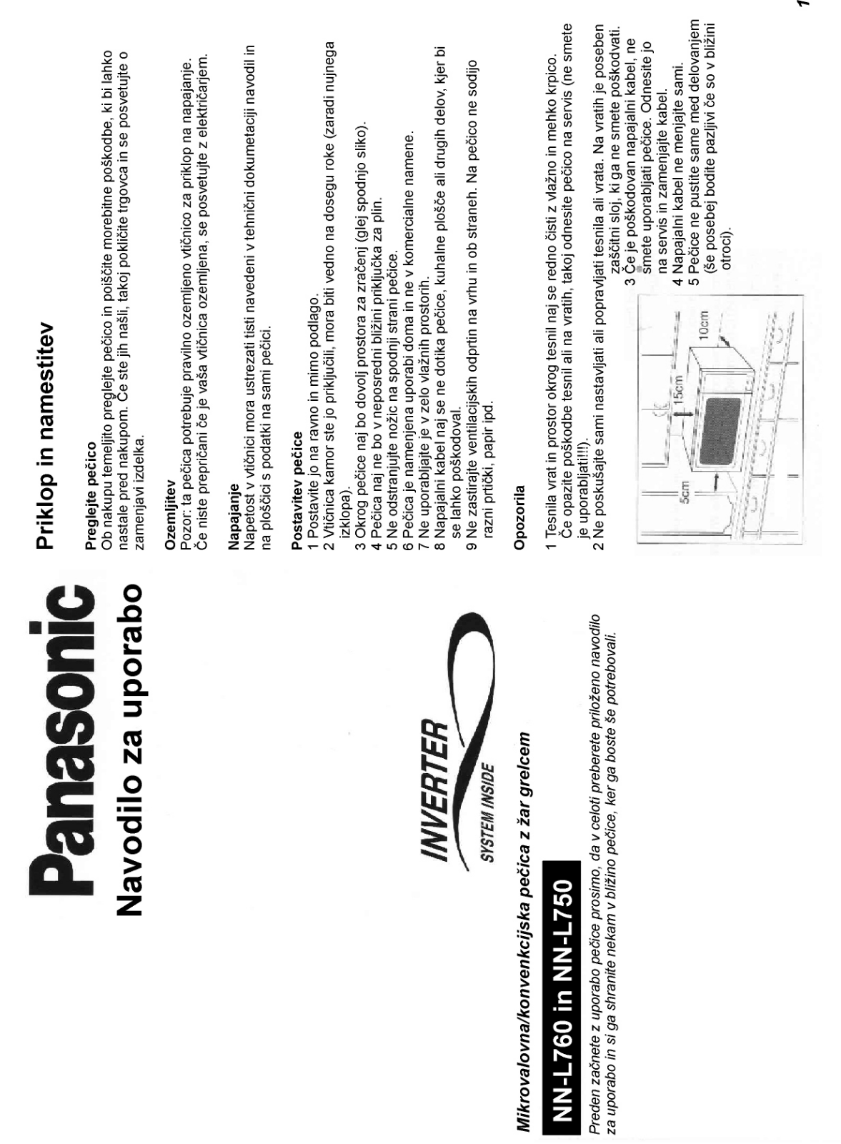 Panasonic NN-L750, NN-L760 User Manual