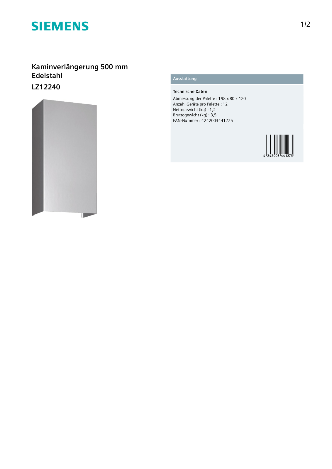 Siemens LZ12240 User Manual