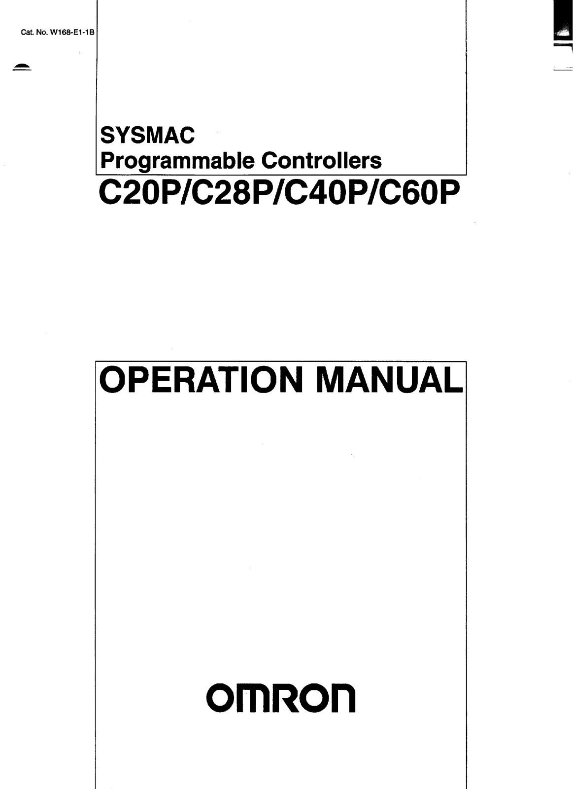 OMRON C20P, C28P, C40P, C60P User Manual