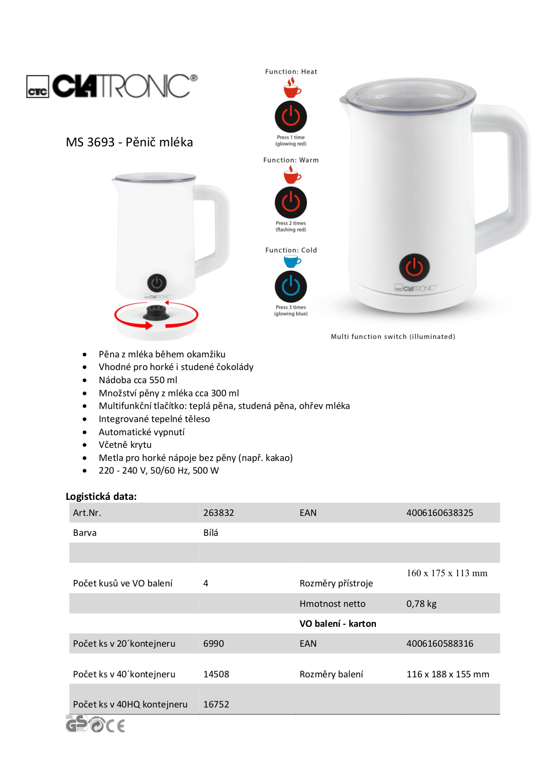 Clatronic MS 3693 User Manual