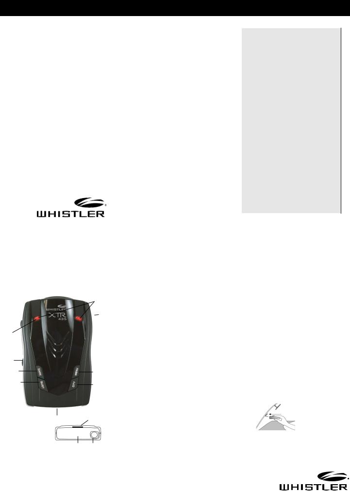 Whistler XTR-435 User Manual