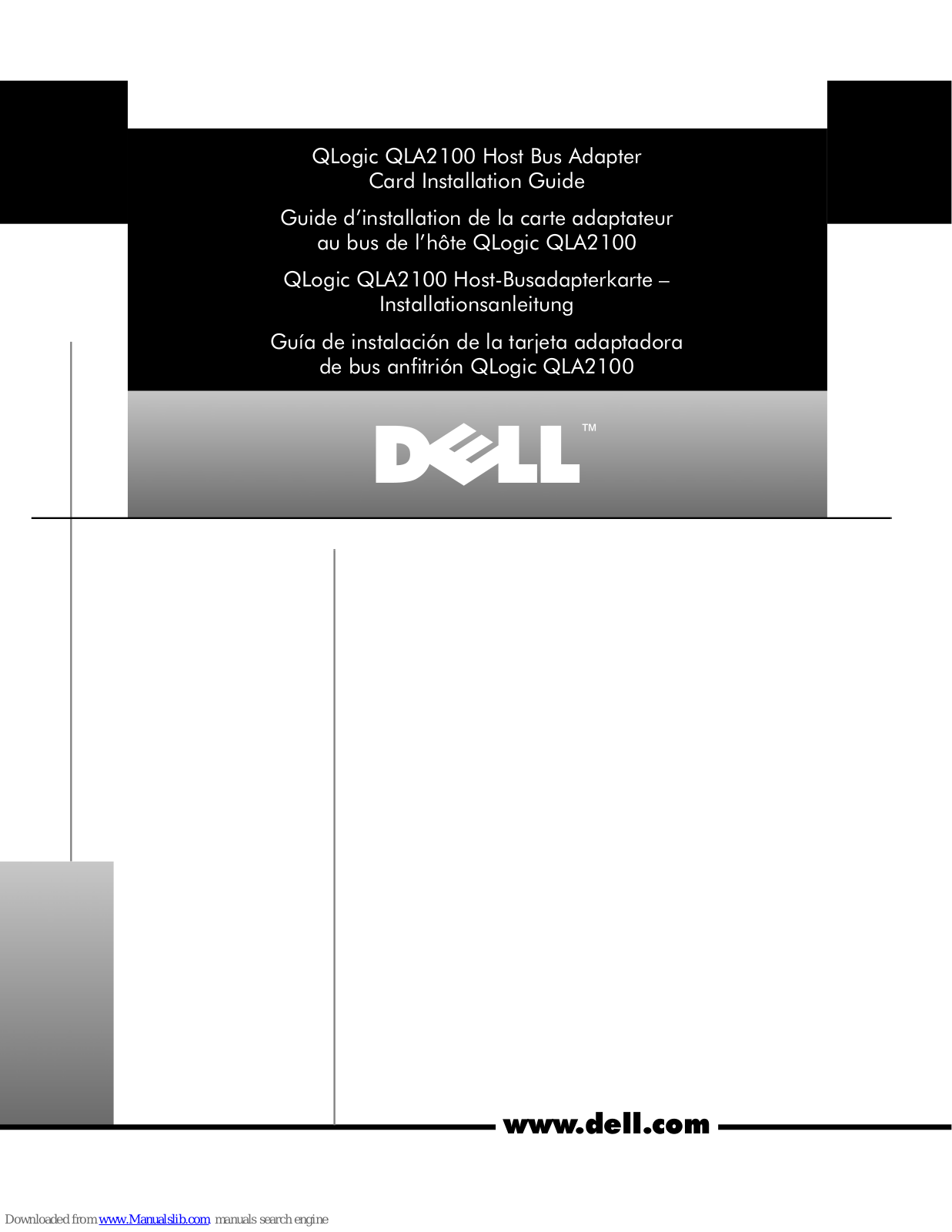 Dell qlogic qla2100 Installation Manual