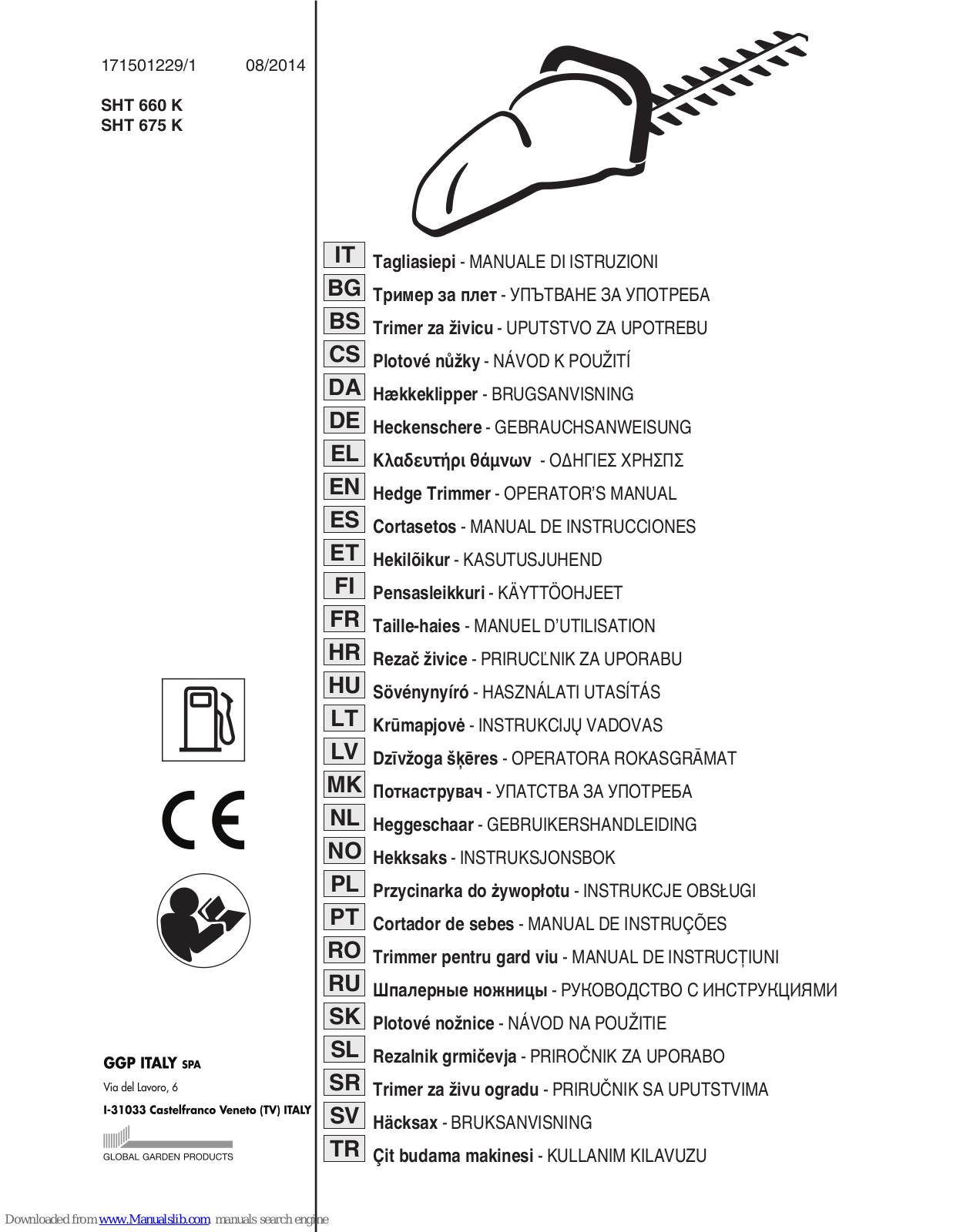 Stiga SHT 660 K, SHT 675 K Operator's Manual