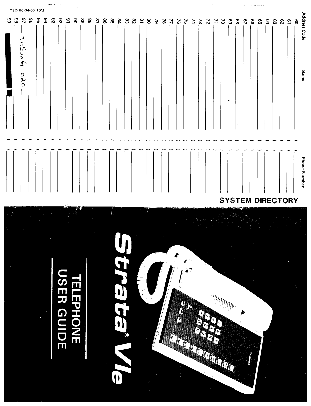 Toshiba Strata VIe-2 User Guide