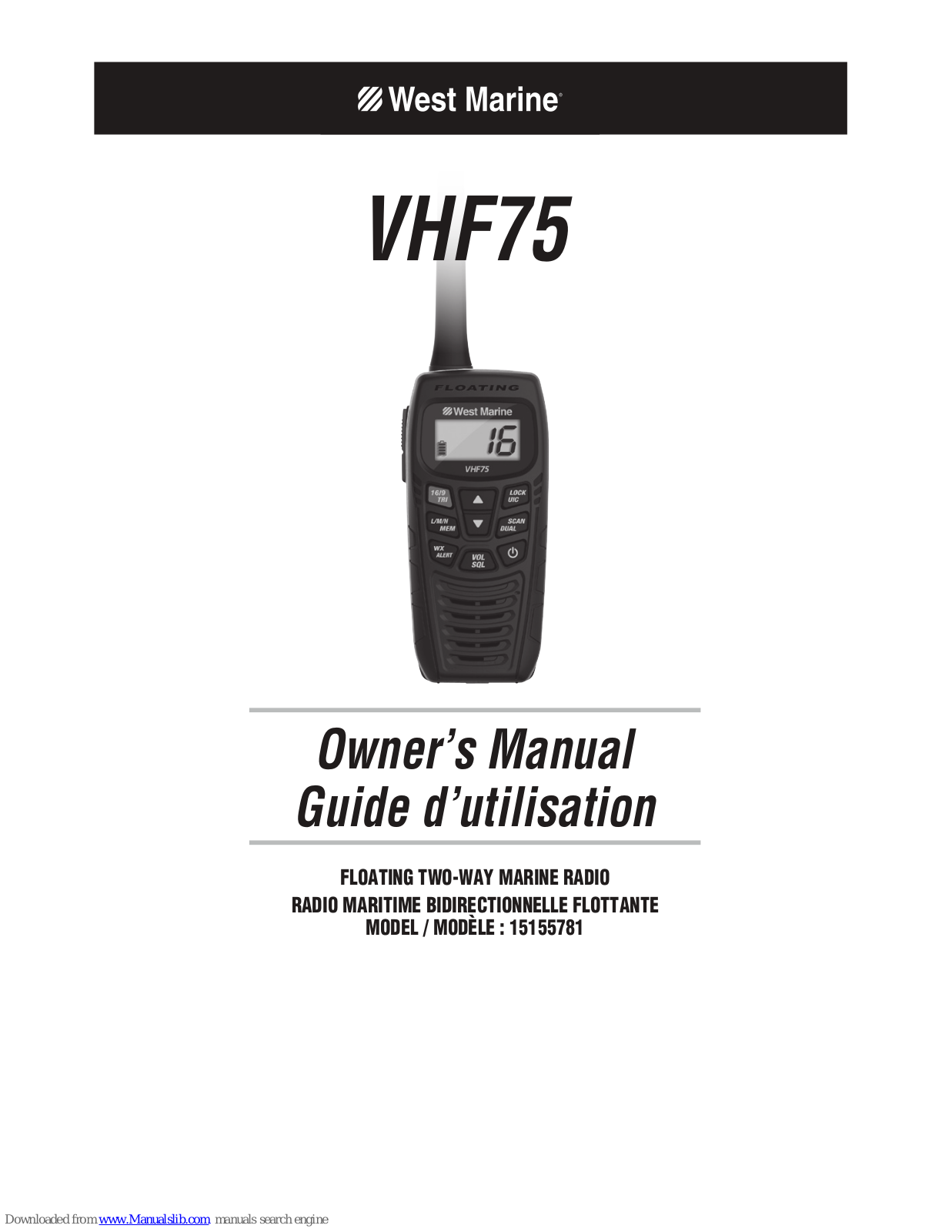 West Marine VHF75 Owner's Manual