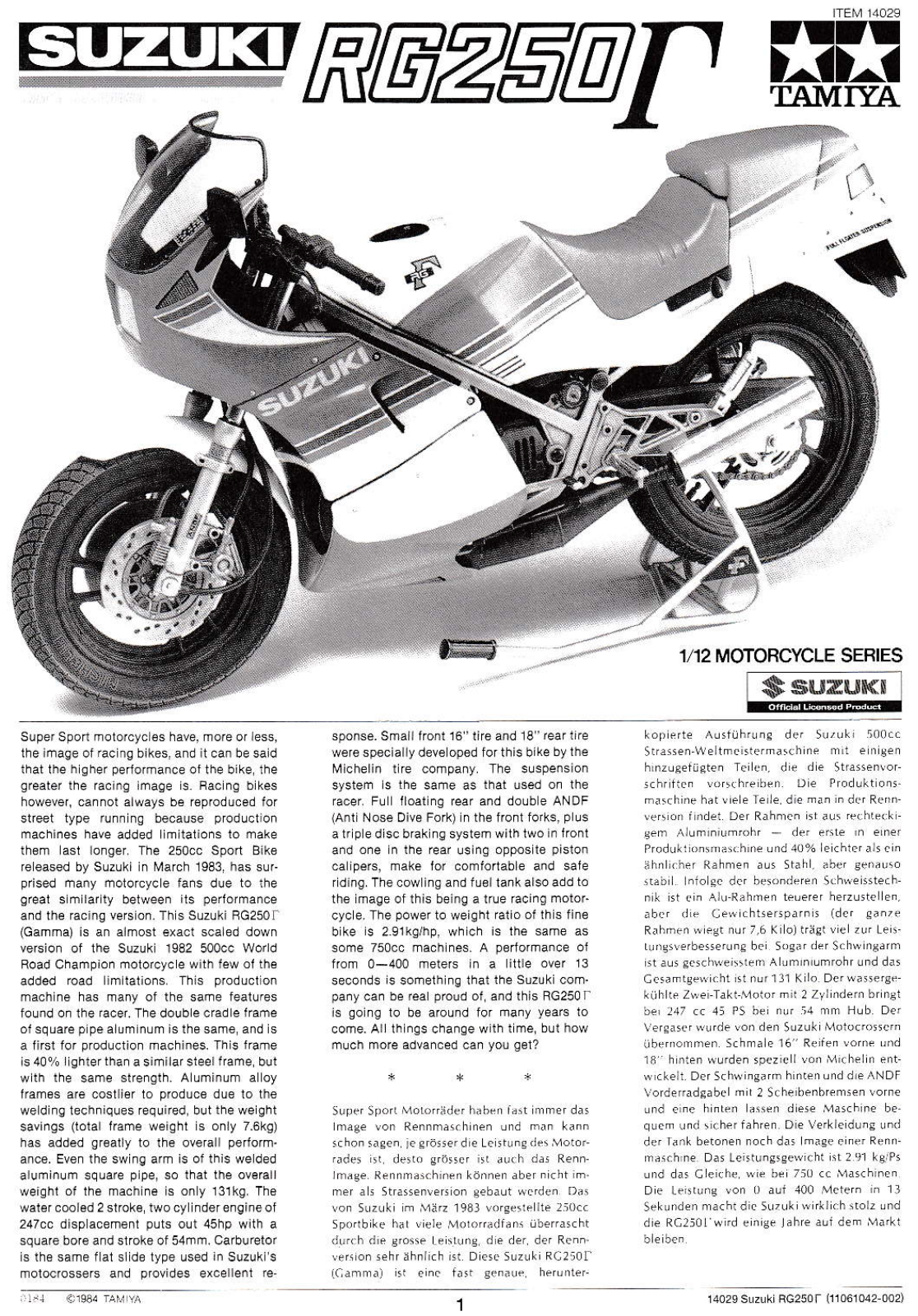 Tamiya 14029 User guide - ManualMachine.com