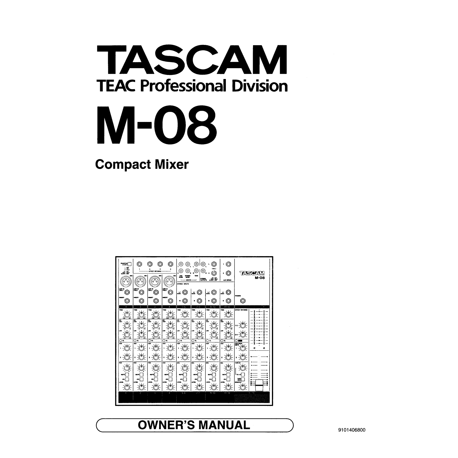 Tascam M-08 User Manual
