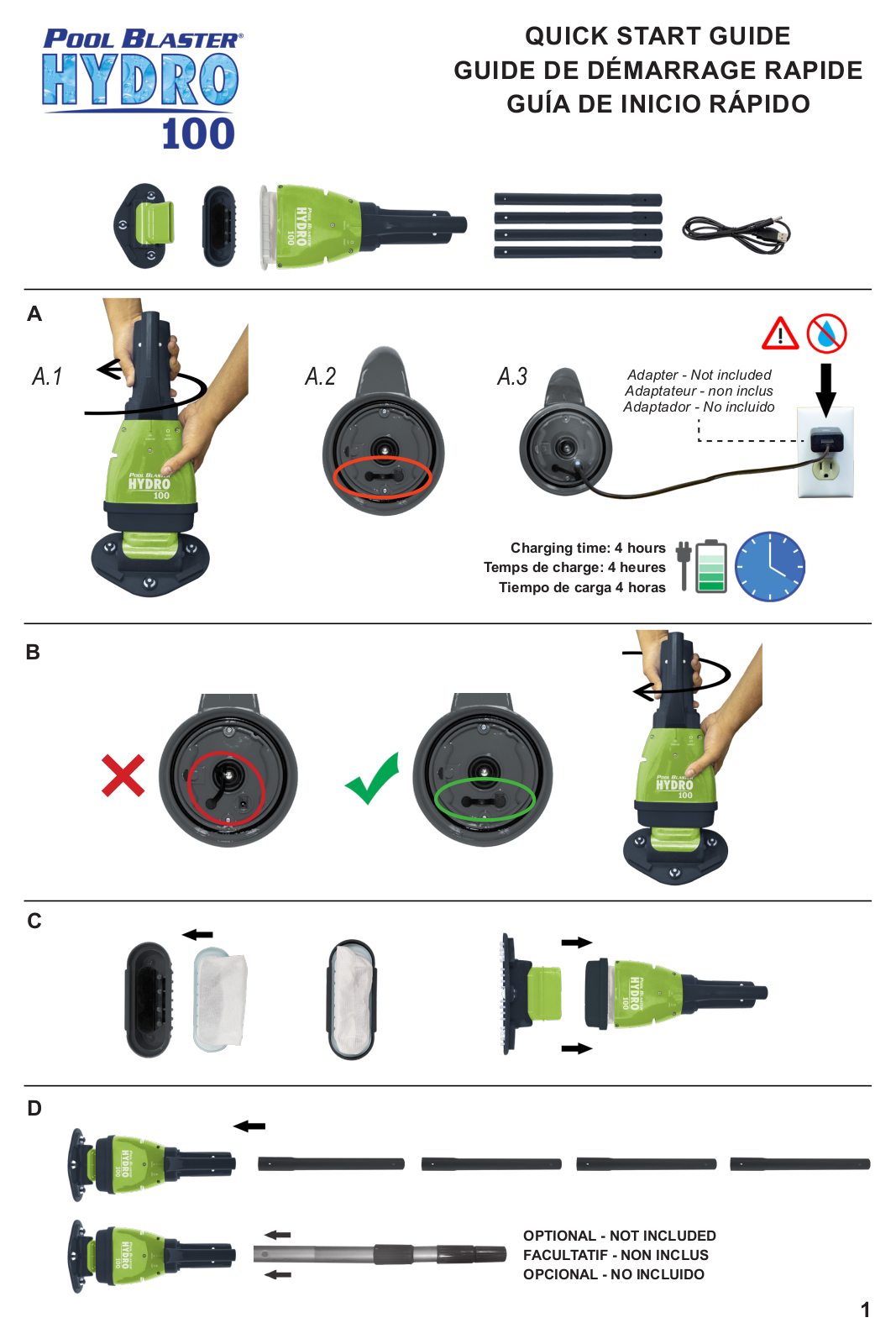 Pool Blaster HYDRO 100 Quick Start Manual - ManualMachine.com