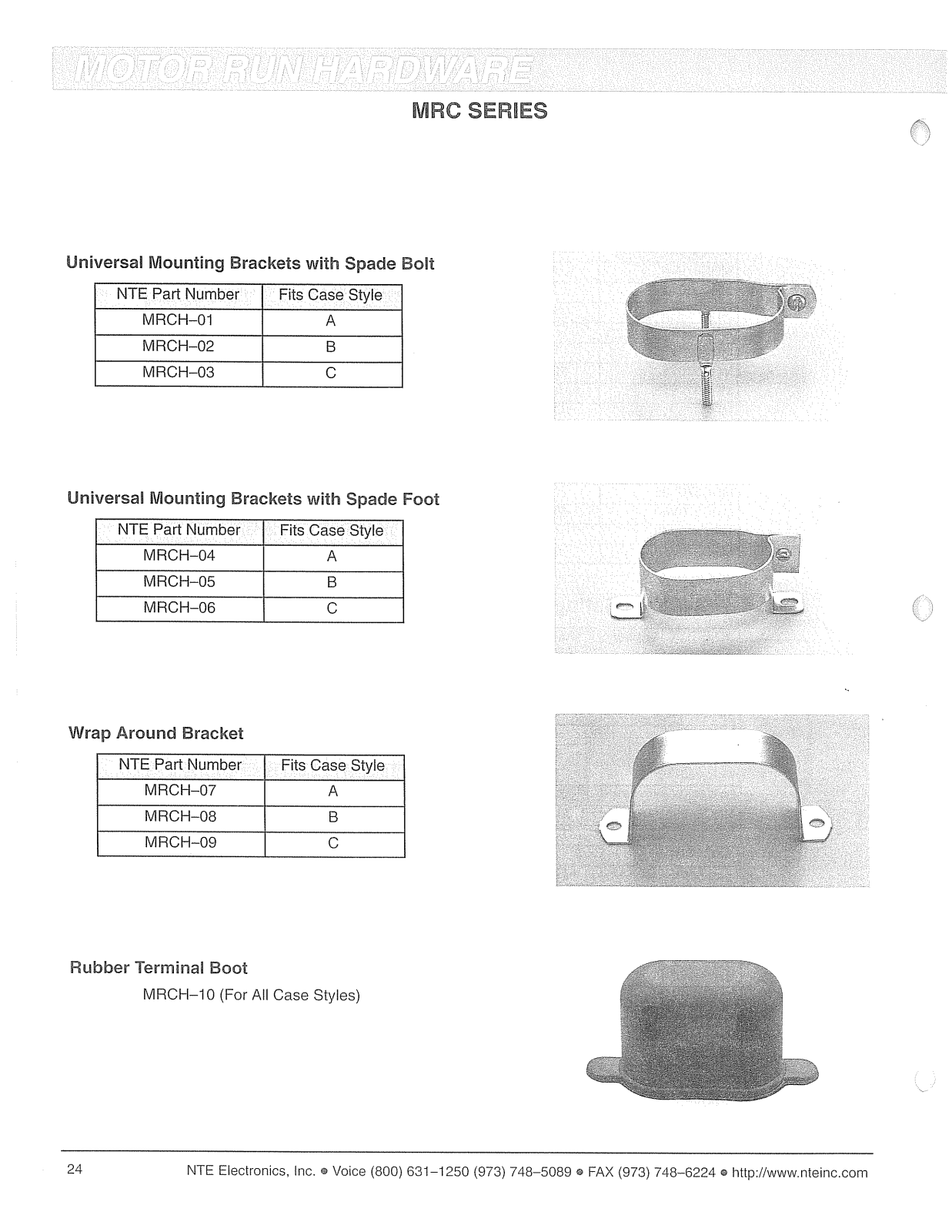 NTE Electronics MRC Series Accessories Catalog