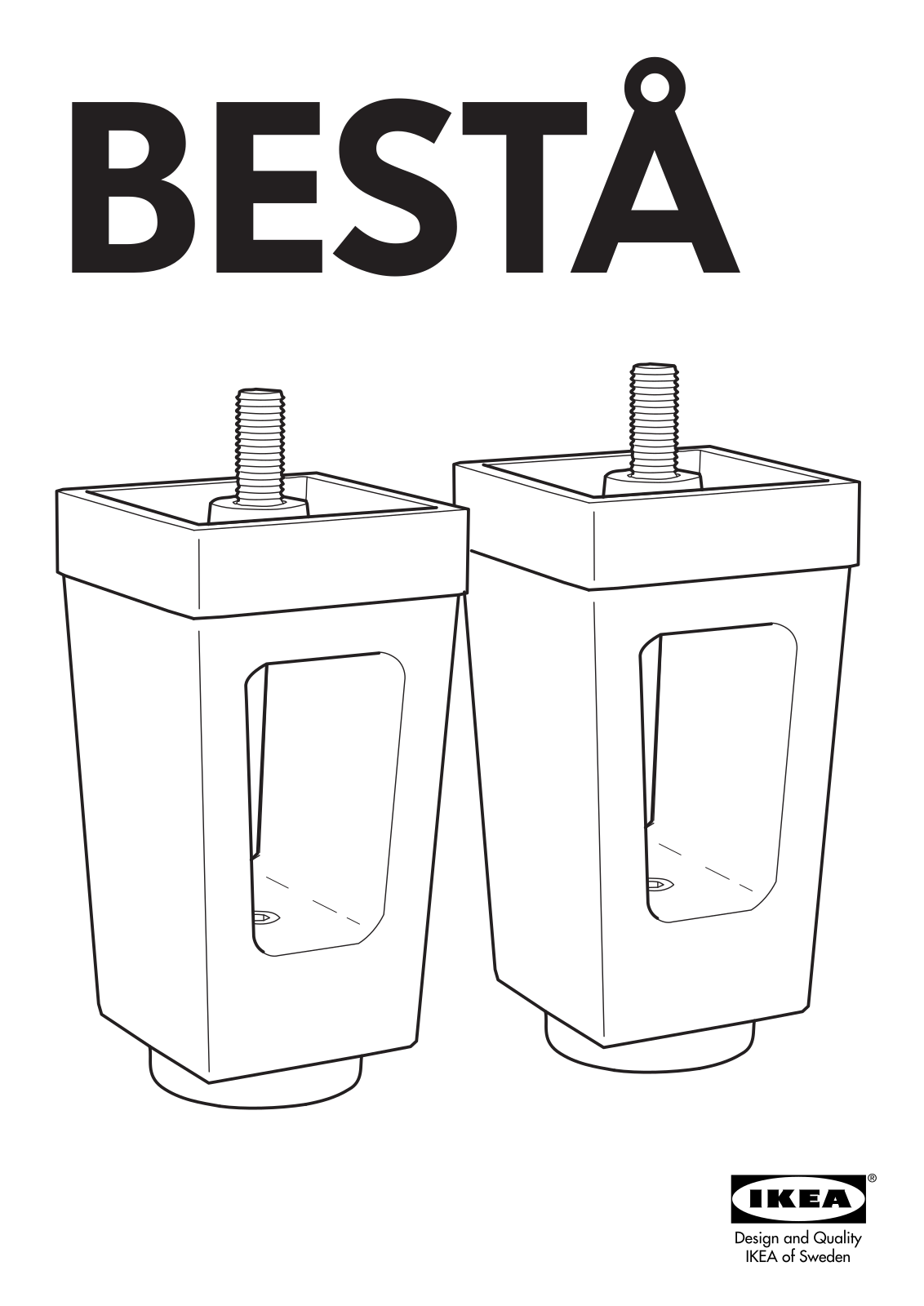 IKEA BESTÅ LEGS ALUMINUM User Manual