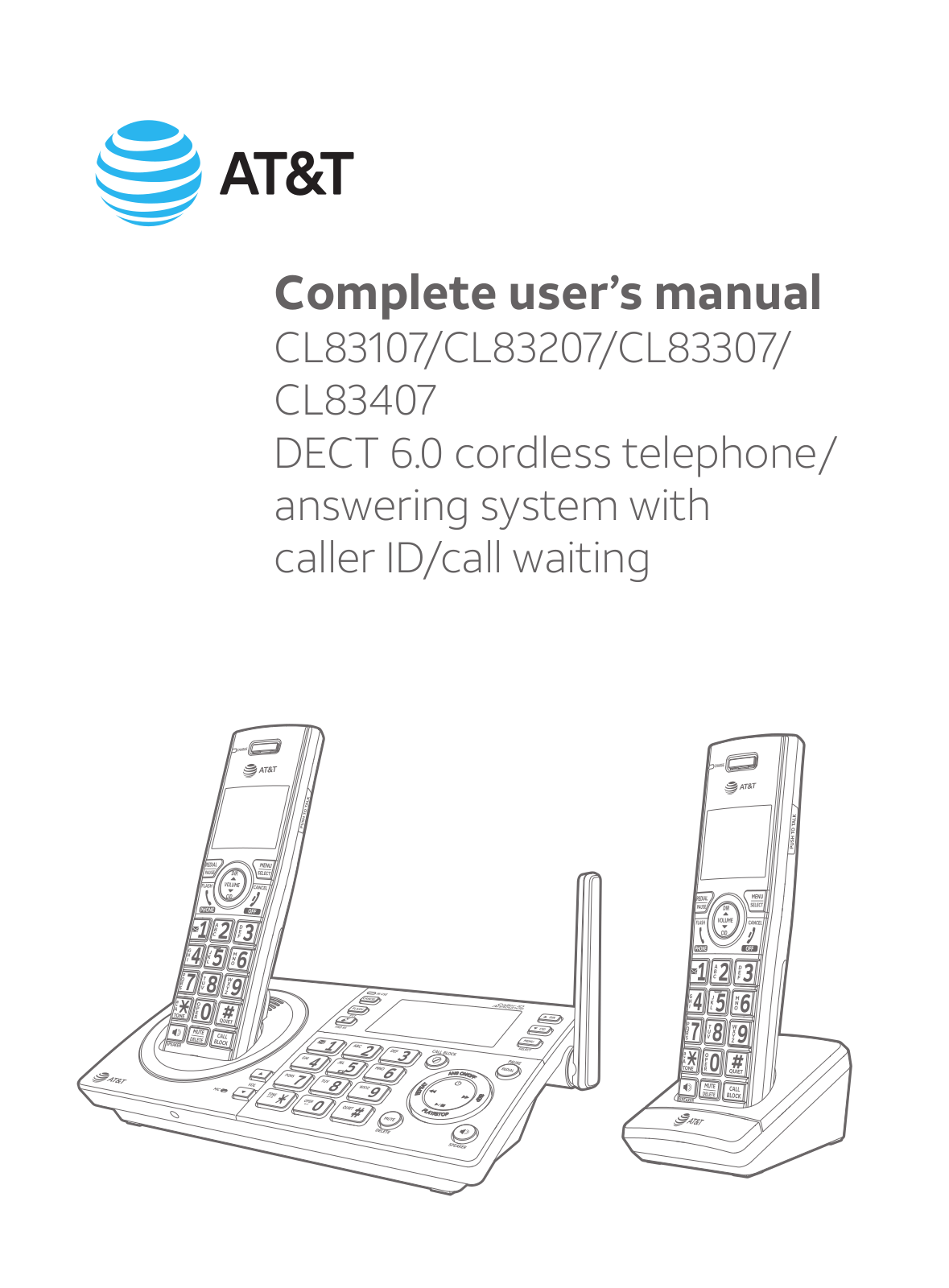 AT&T CL83107, CL83207, CL83307, CL83407 User Manual