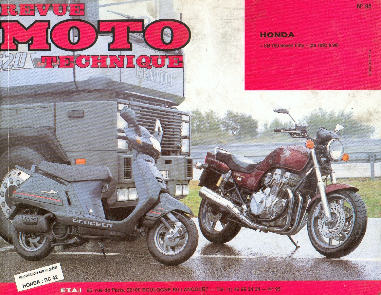 HONDA CB750 F User Manual