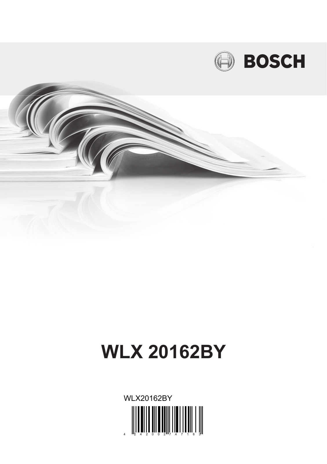 Bosch WLX20162BY User Manual