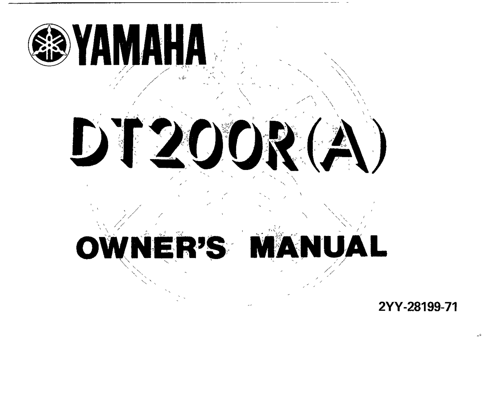 Yamaha DT1200 A 1990 Owner's manual