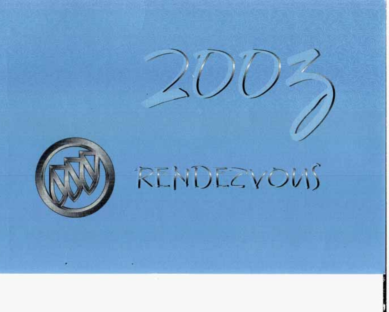 Buick Rendezvous 2003 Owner's Manual