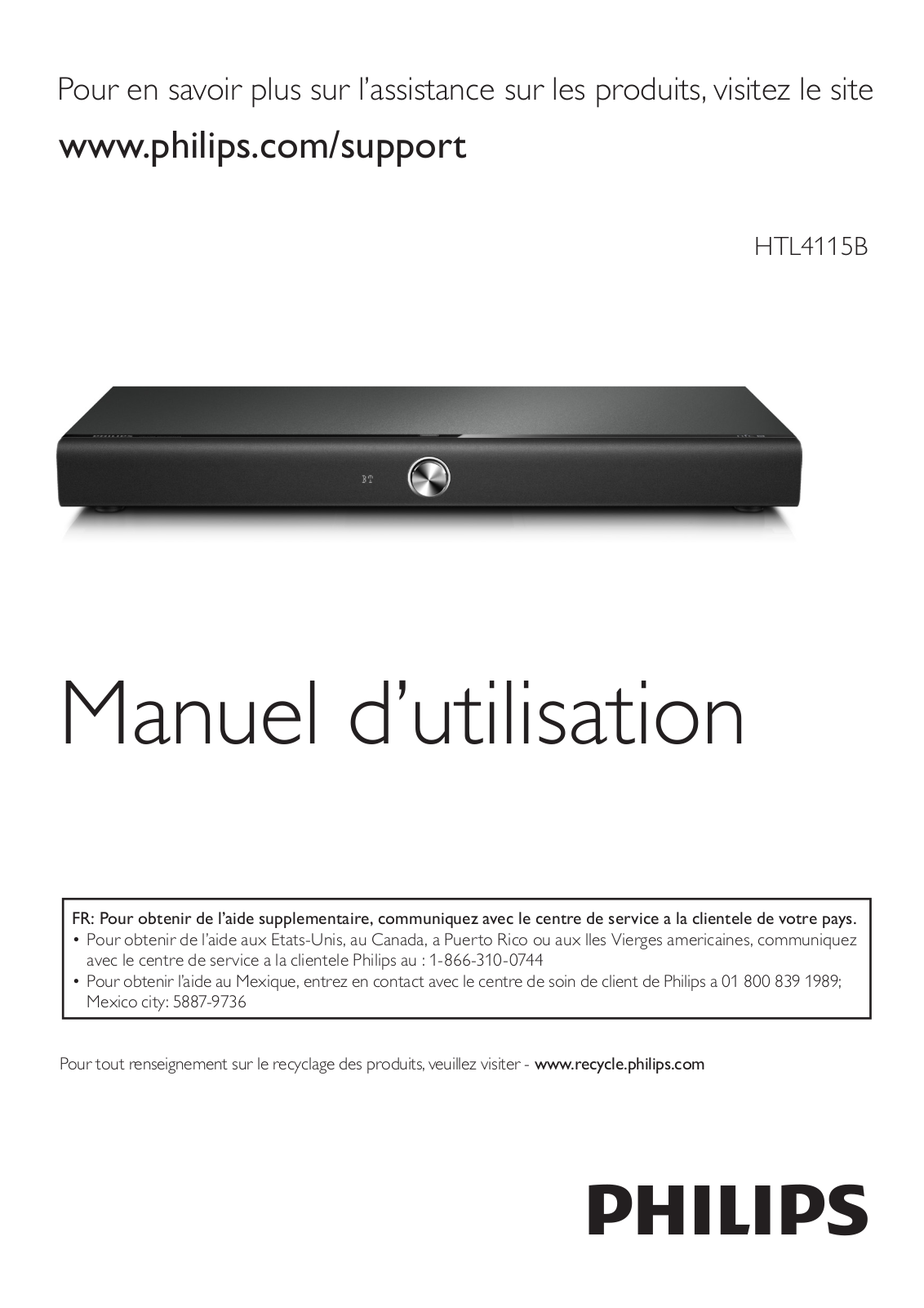 Philips HTL4115B/F7 User manual