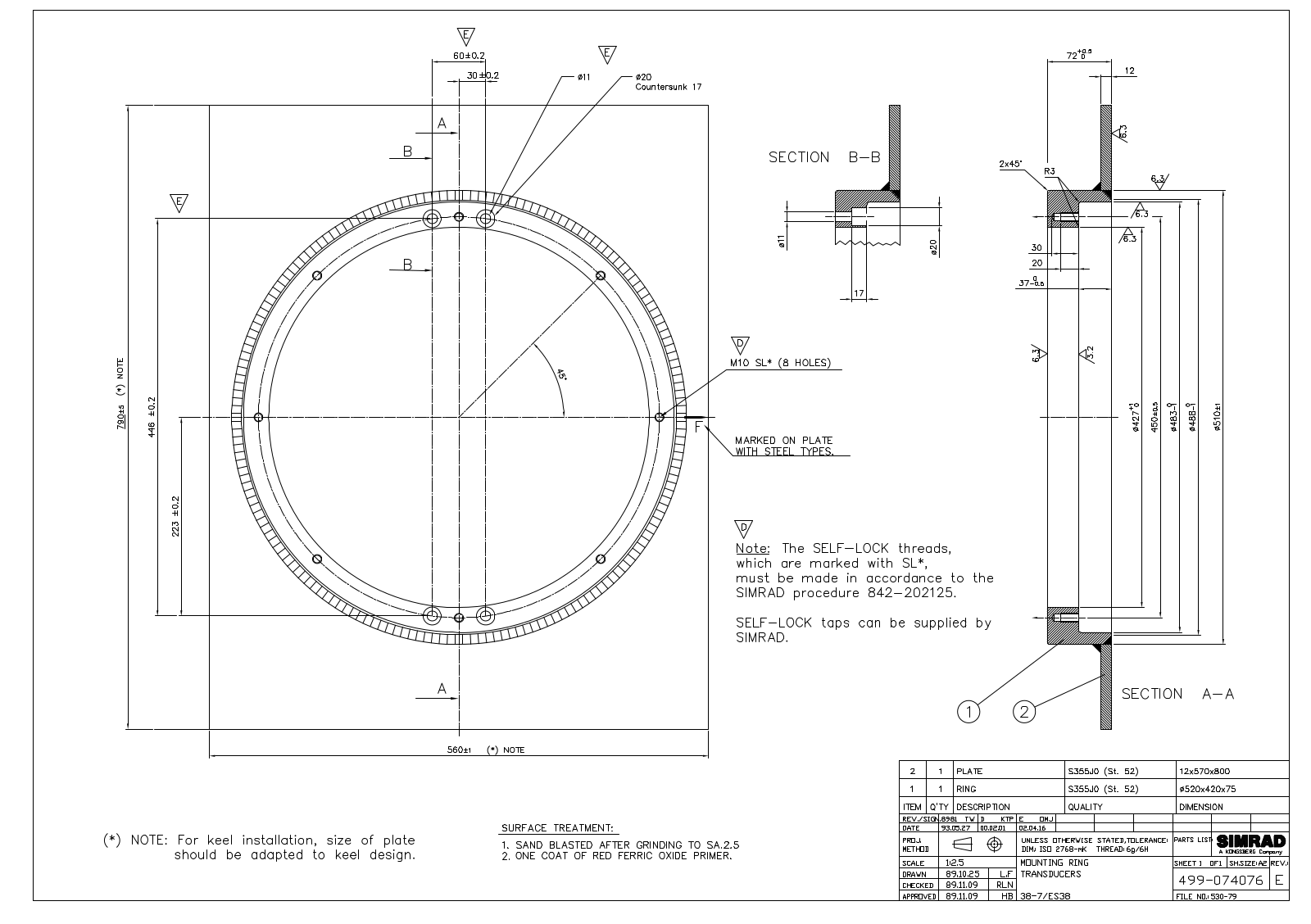 Simrad TRANSDUCER Schematics