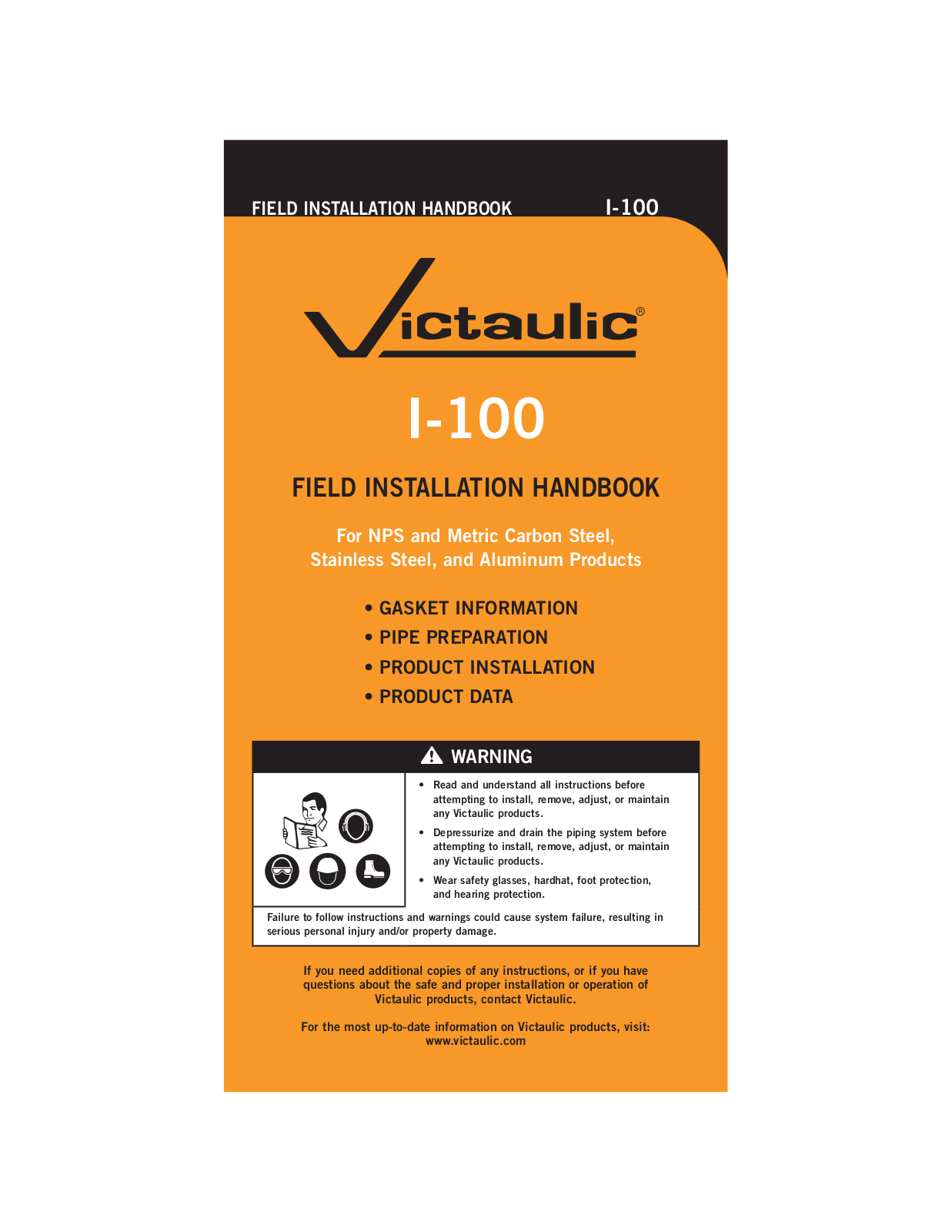 Victaulic I-100 Field Installation Handbook