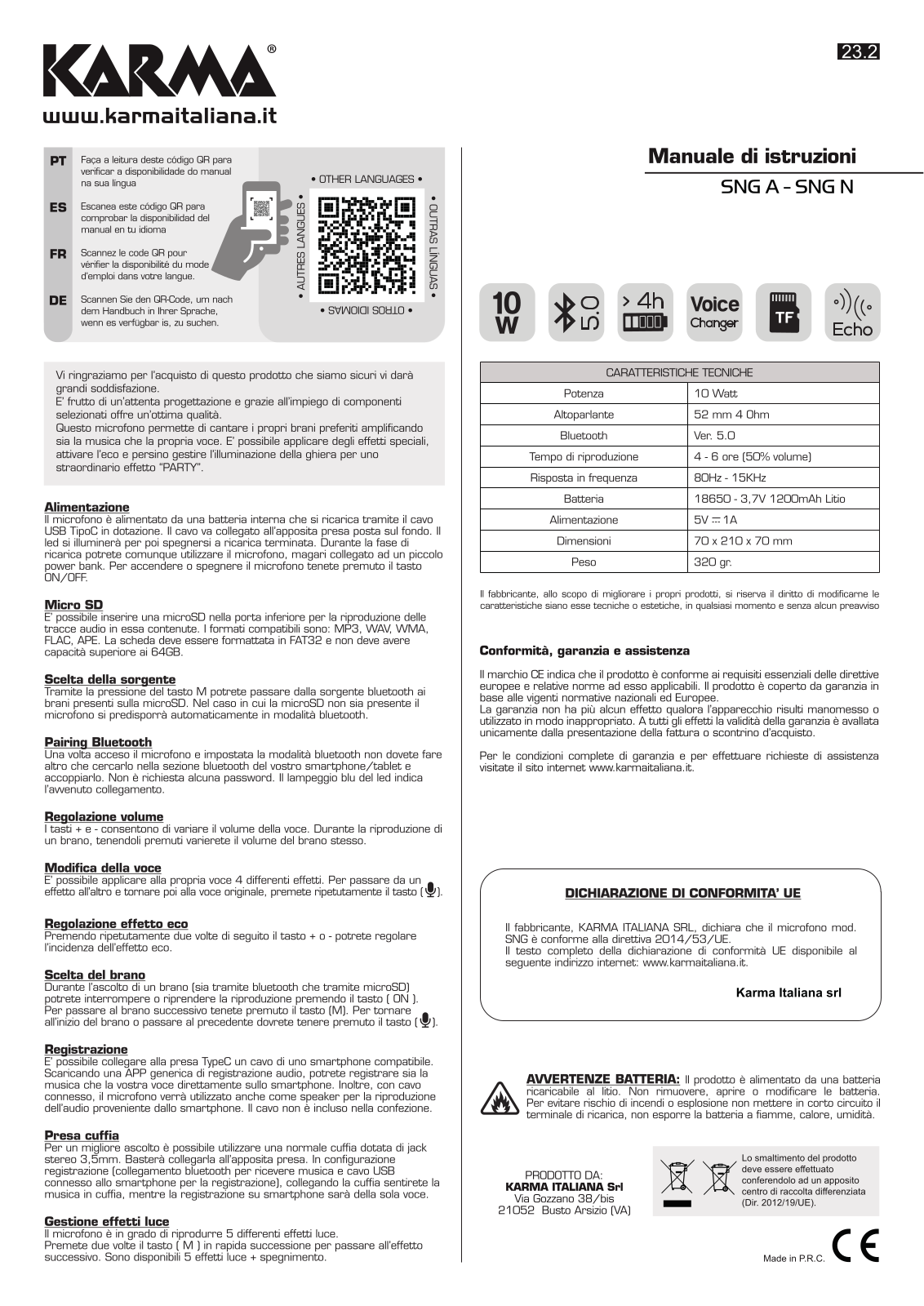 karma SNG A, SNG N User guide - ManualMachine.com