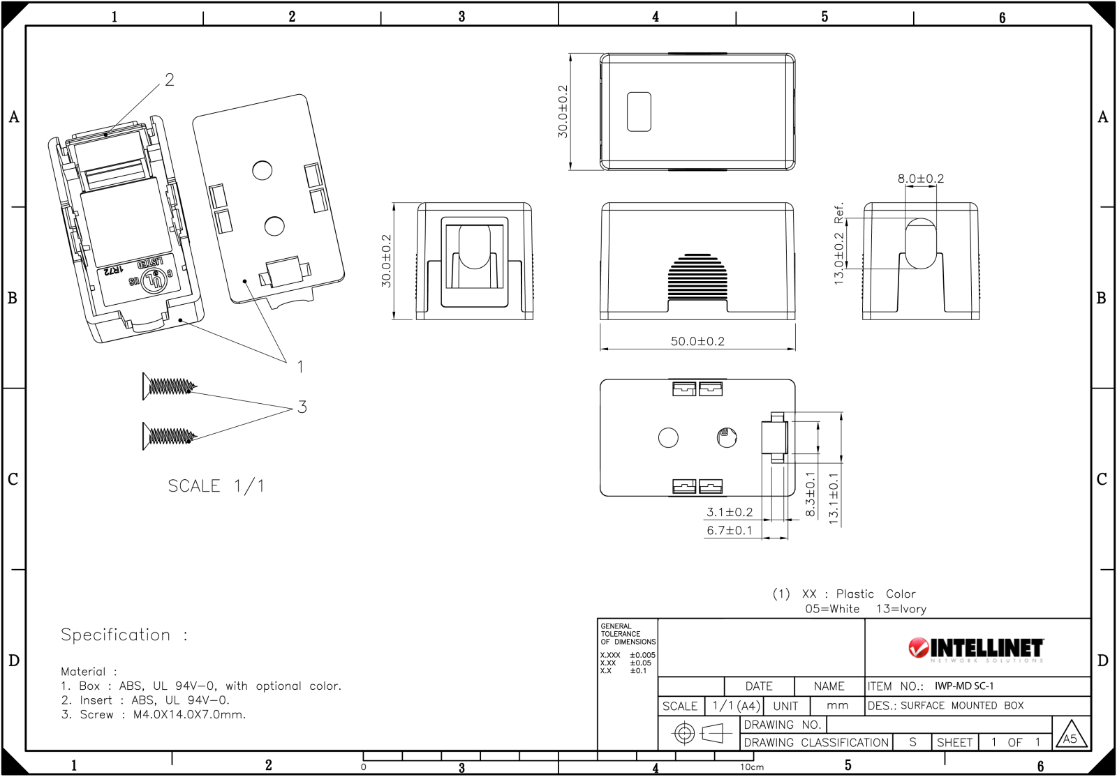 Intellinet IWP-MDSC-1 Drawing - ManualMachine.com
