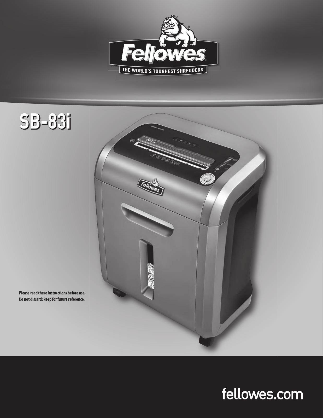 Fellowes SB-83I User Manual