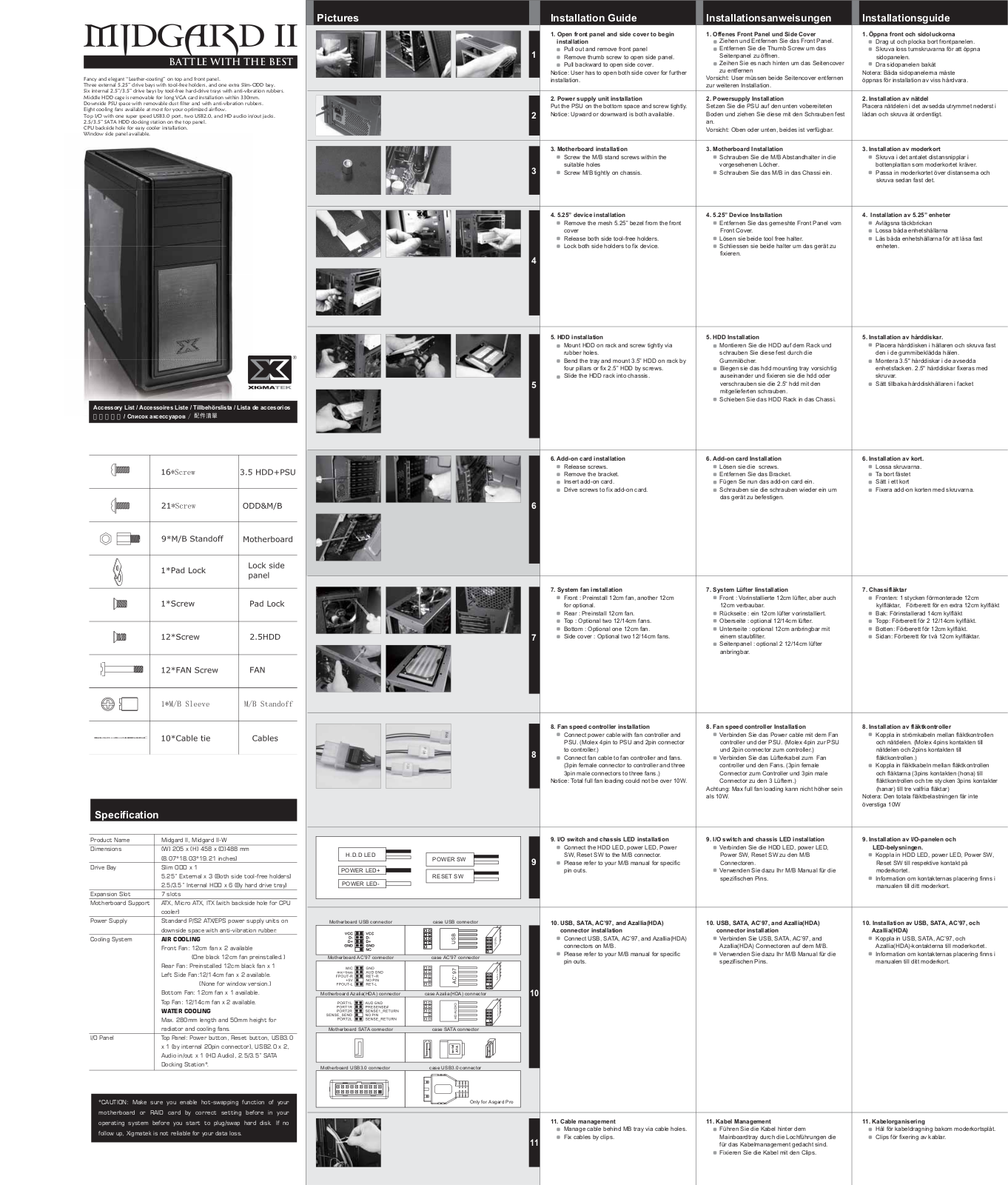 XIGMATEK MIDGARD II User Manual