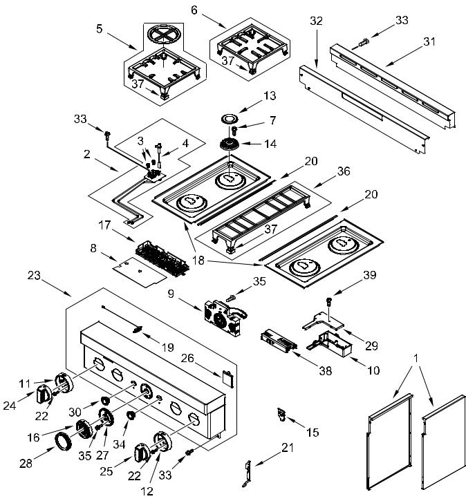 KitchenAid KFGC500JIB Parts List