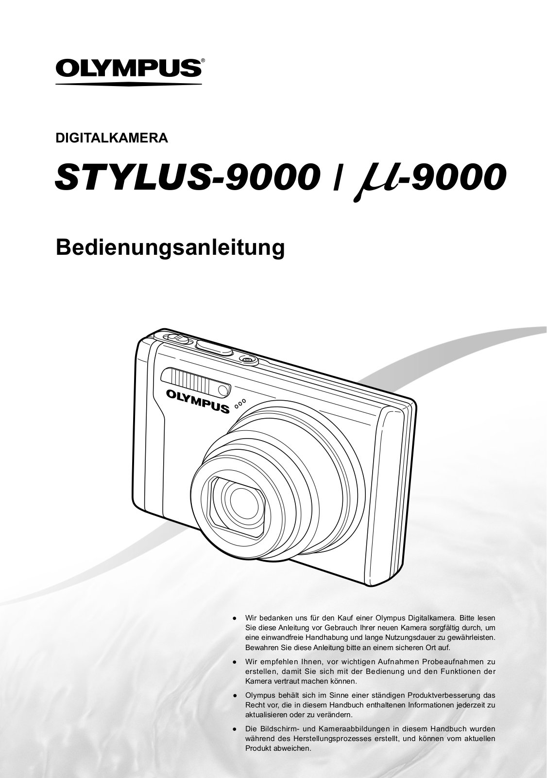 Olympus Stylus9000 User Manual