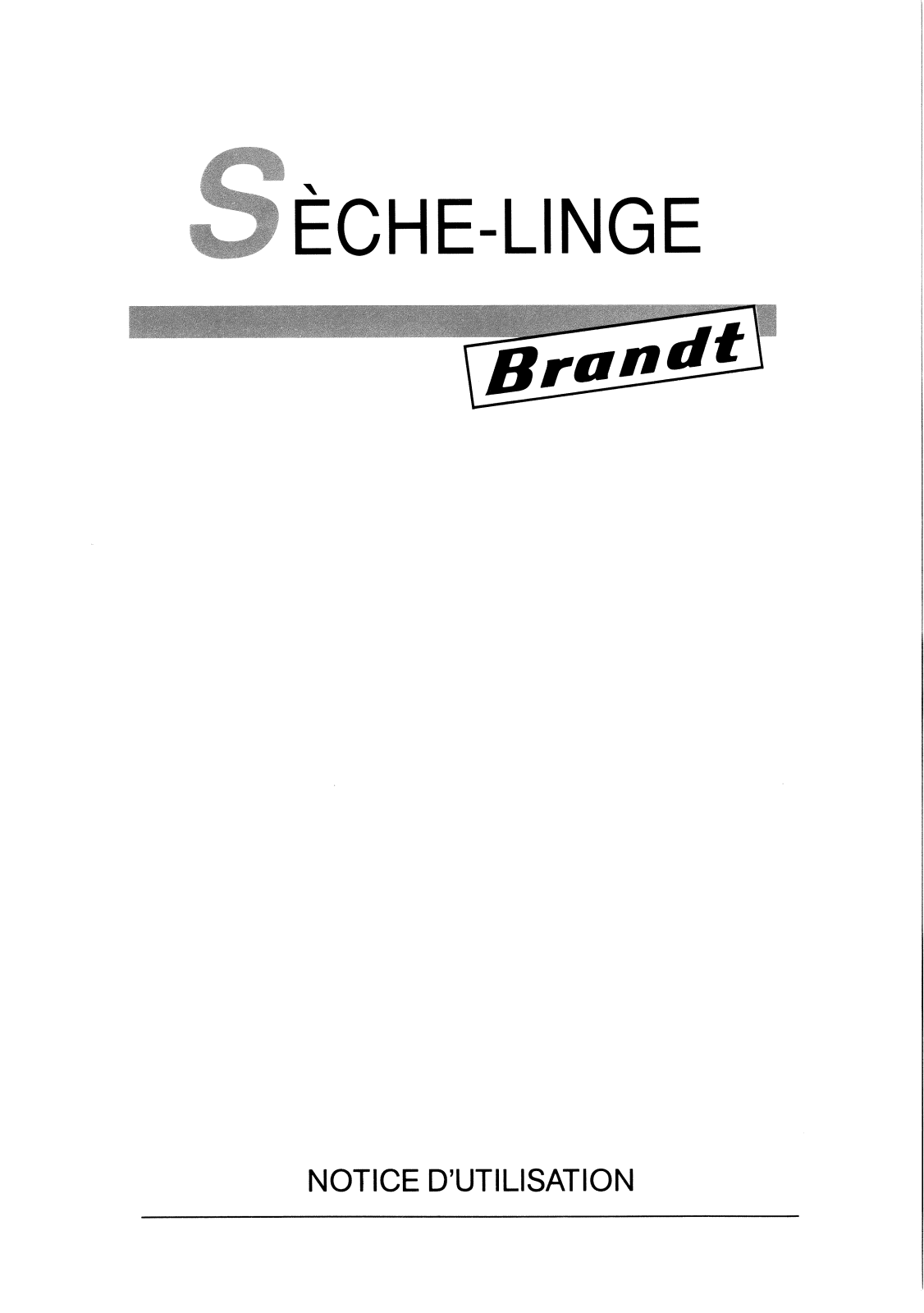 BRANDT SLP900 User Manual