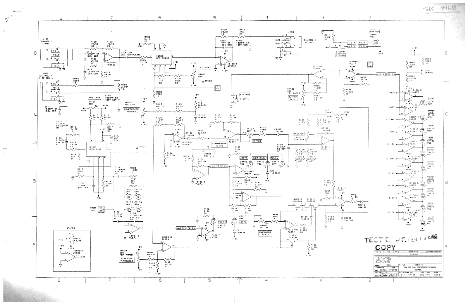 dbx 266-D Schematic