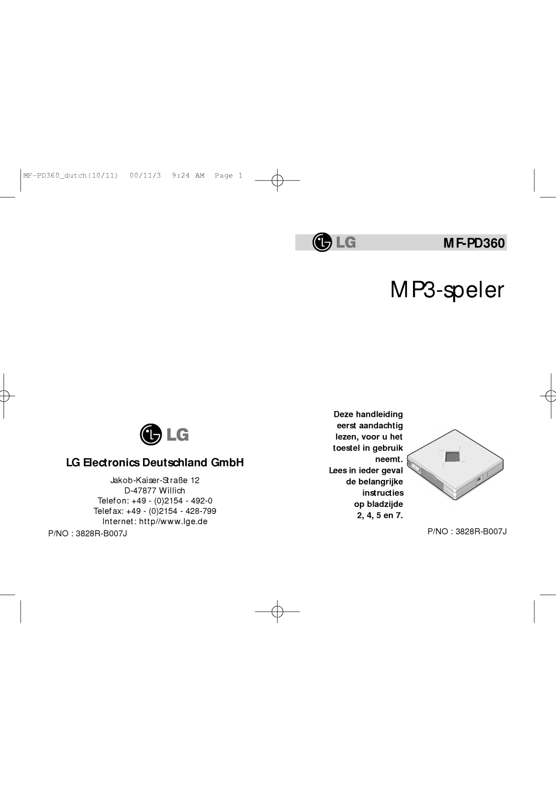 Lg MF-PD360 user Manual