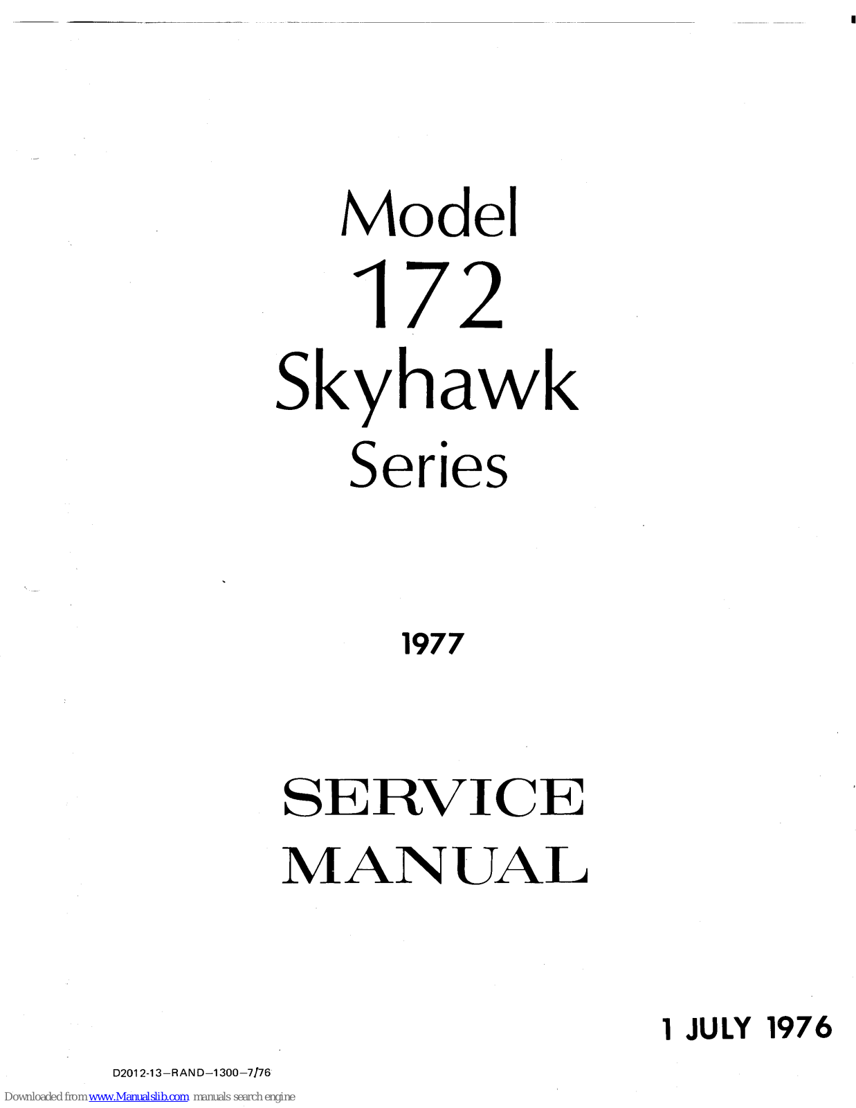 Cessna 1977 172N Service Manual