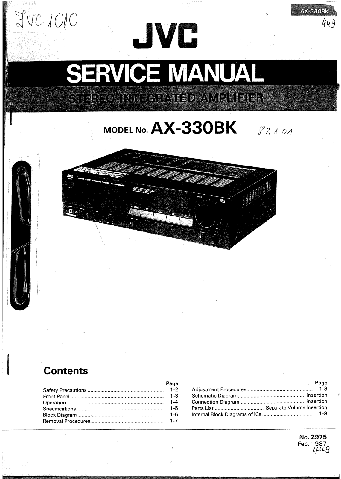 JVC AX-330-BK Service manual