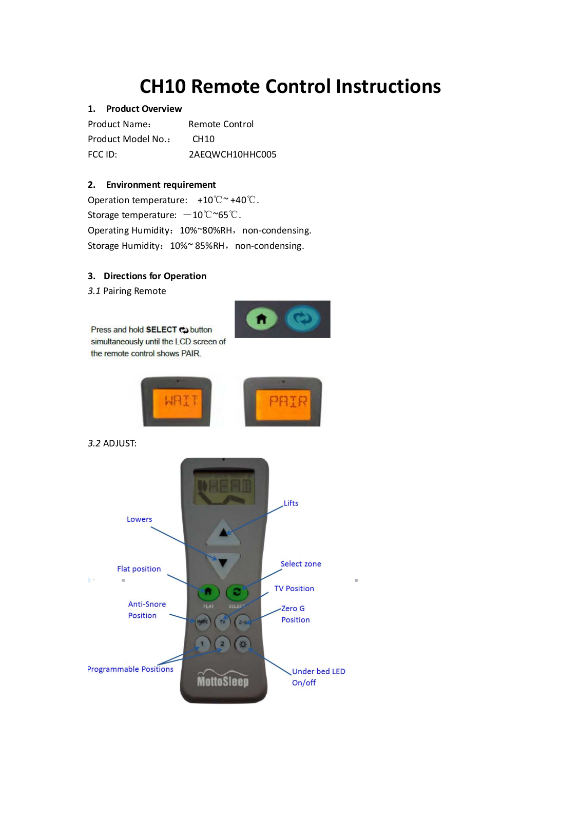 HHC Changzhou CH10HHC005 Users manual