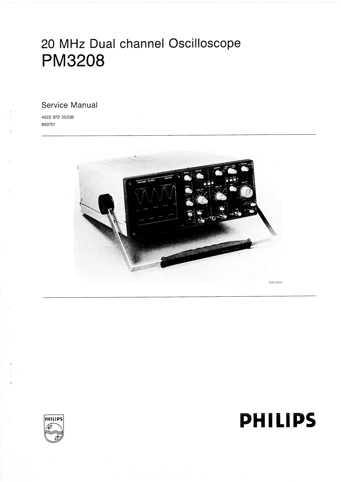 Philips PM-3208 Service Manual