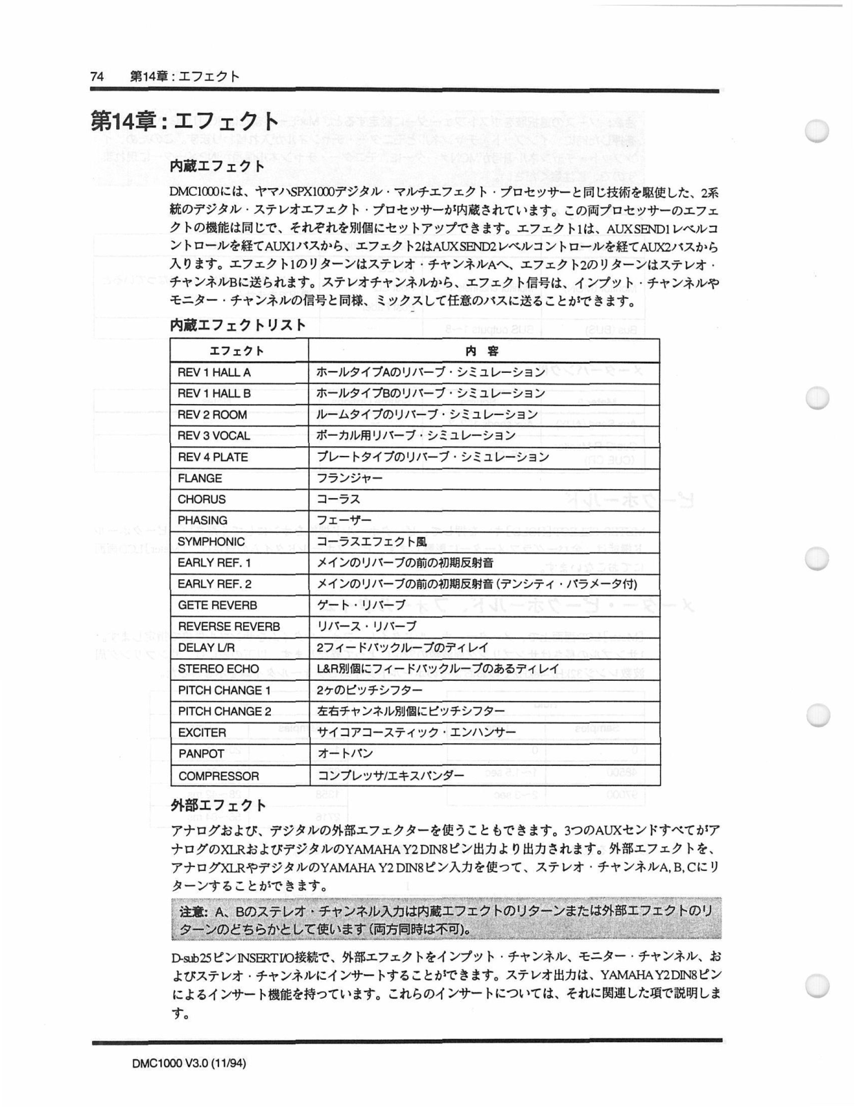 Yamaha DMC1000 User Manual