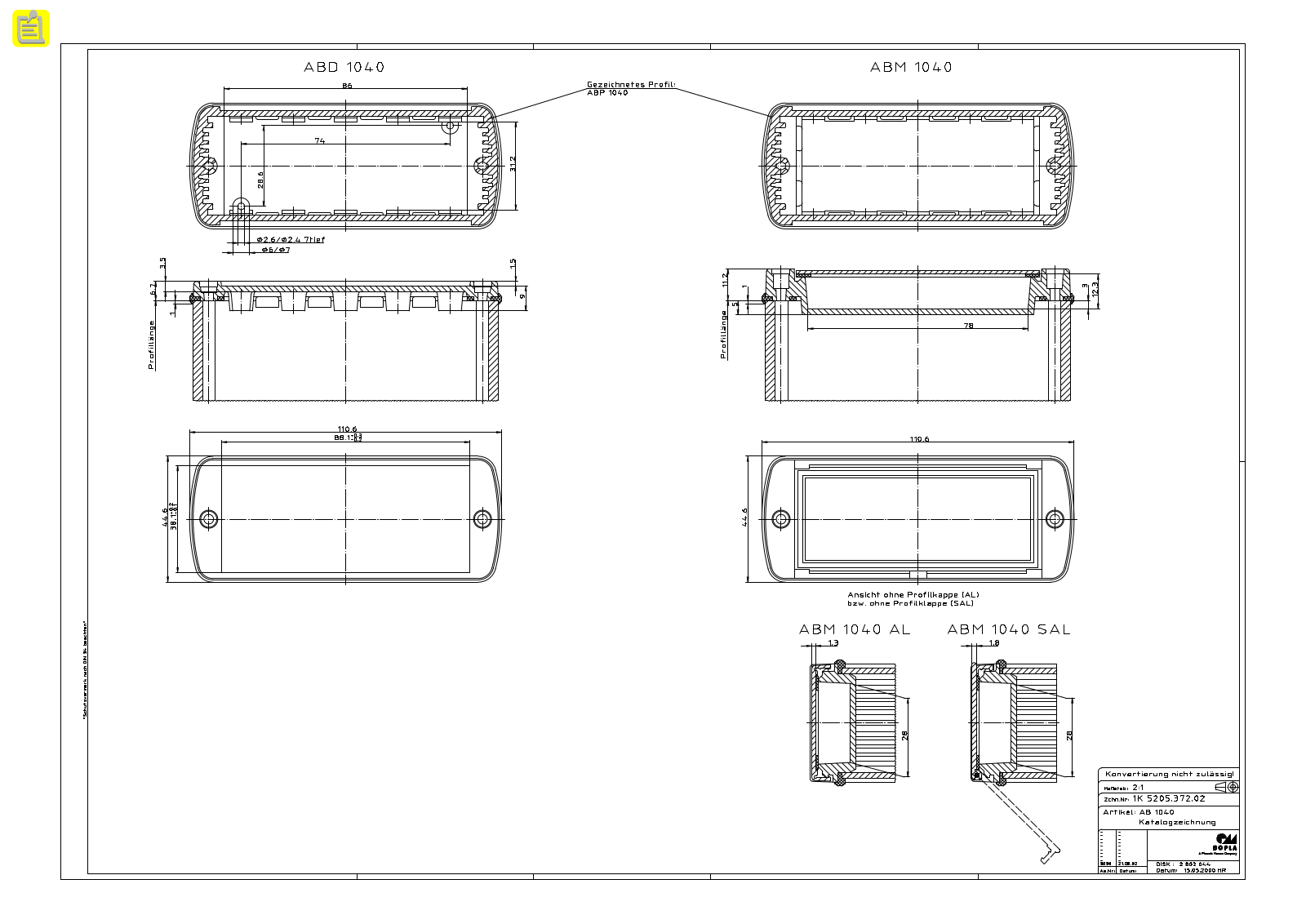 BOPLA ABD 1040 Datasheet - ManualMachine.com