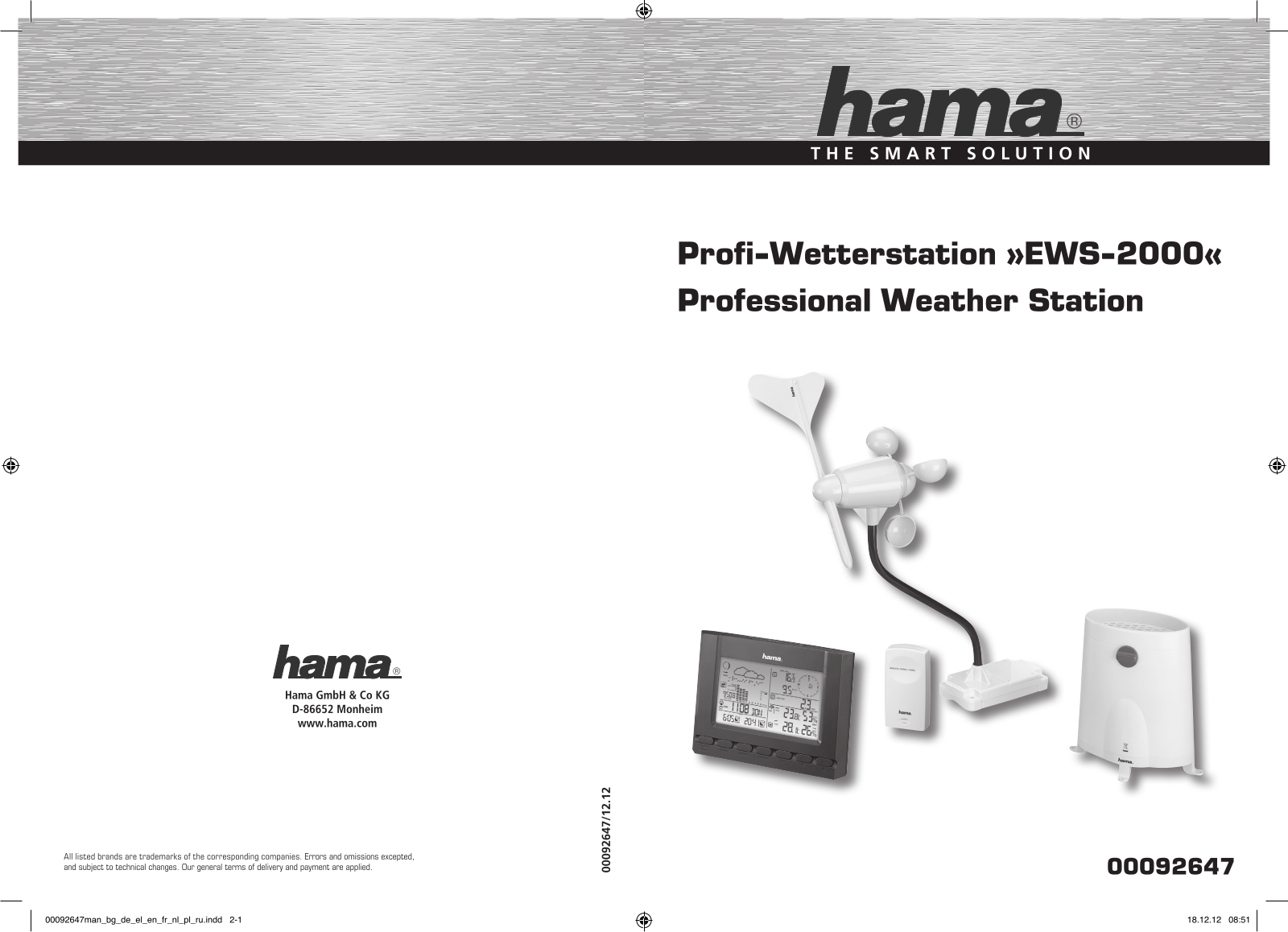 HAMA EWS-2000 User Manual